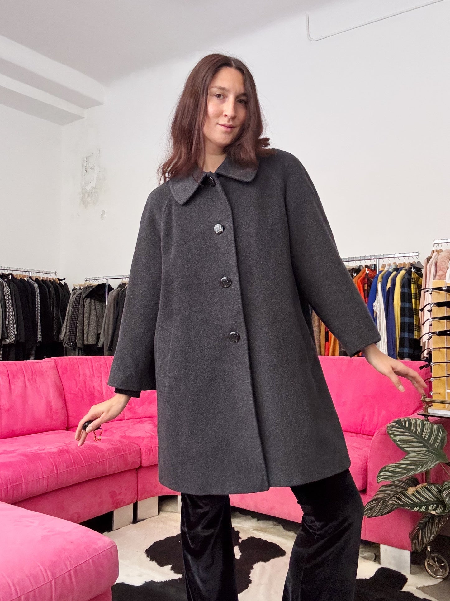 Cappotto corto grigio 46