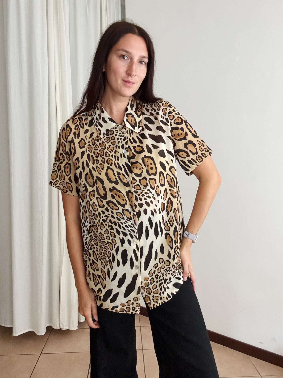 Camicia leopardata M