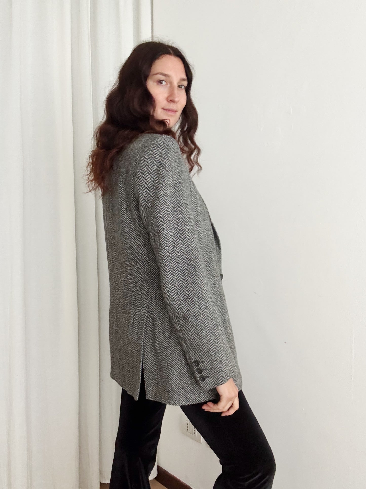 Blazer unisex spigato grigio 48