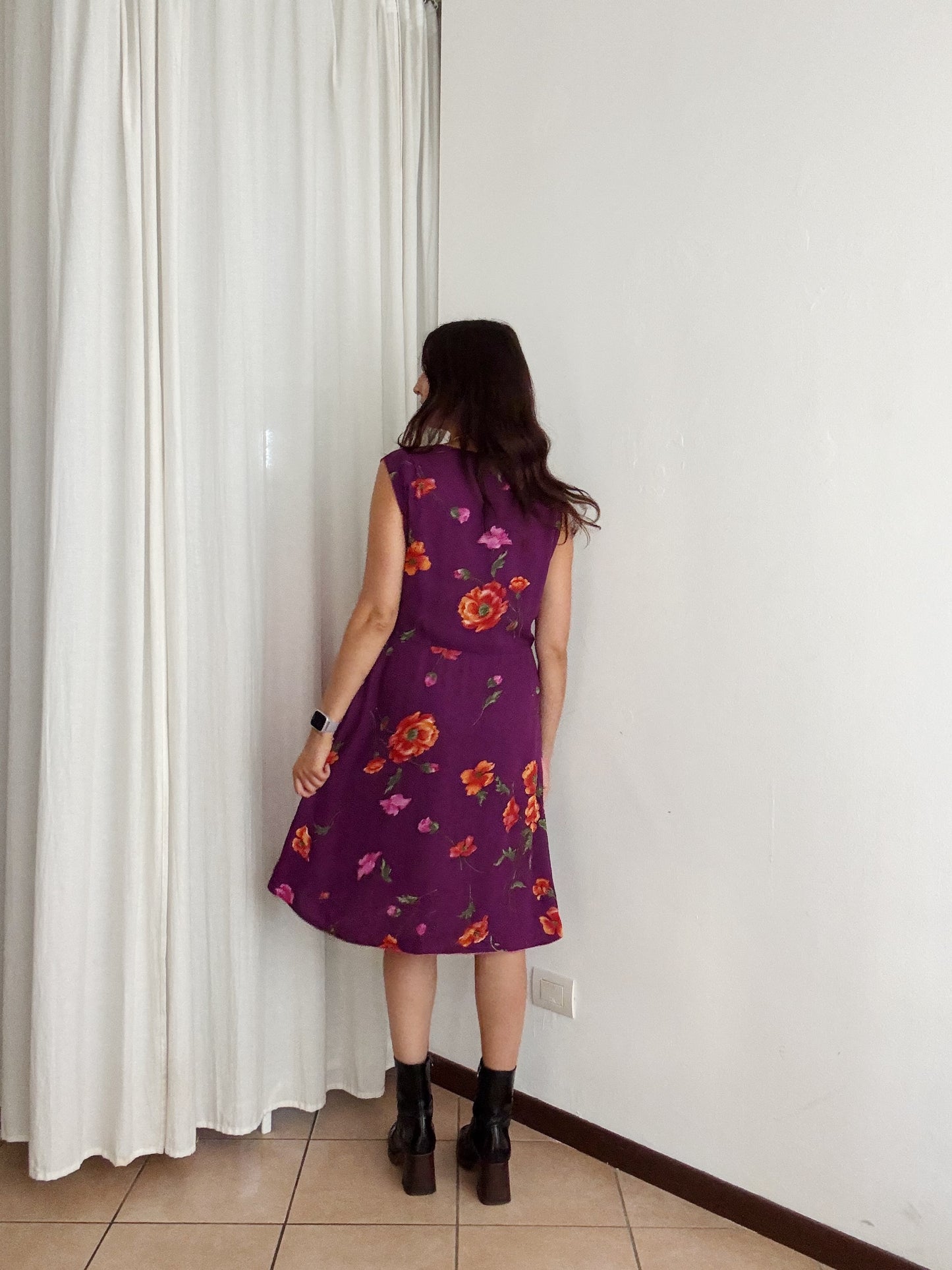 Abito viola floreale L