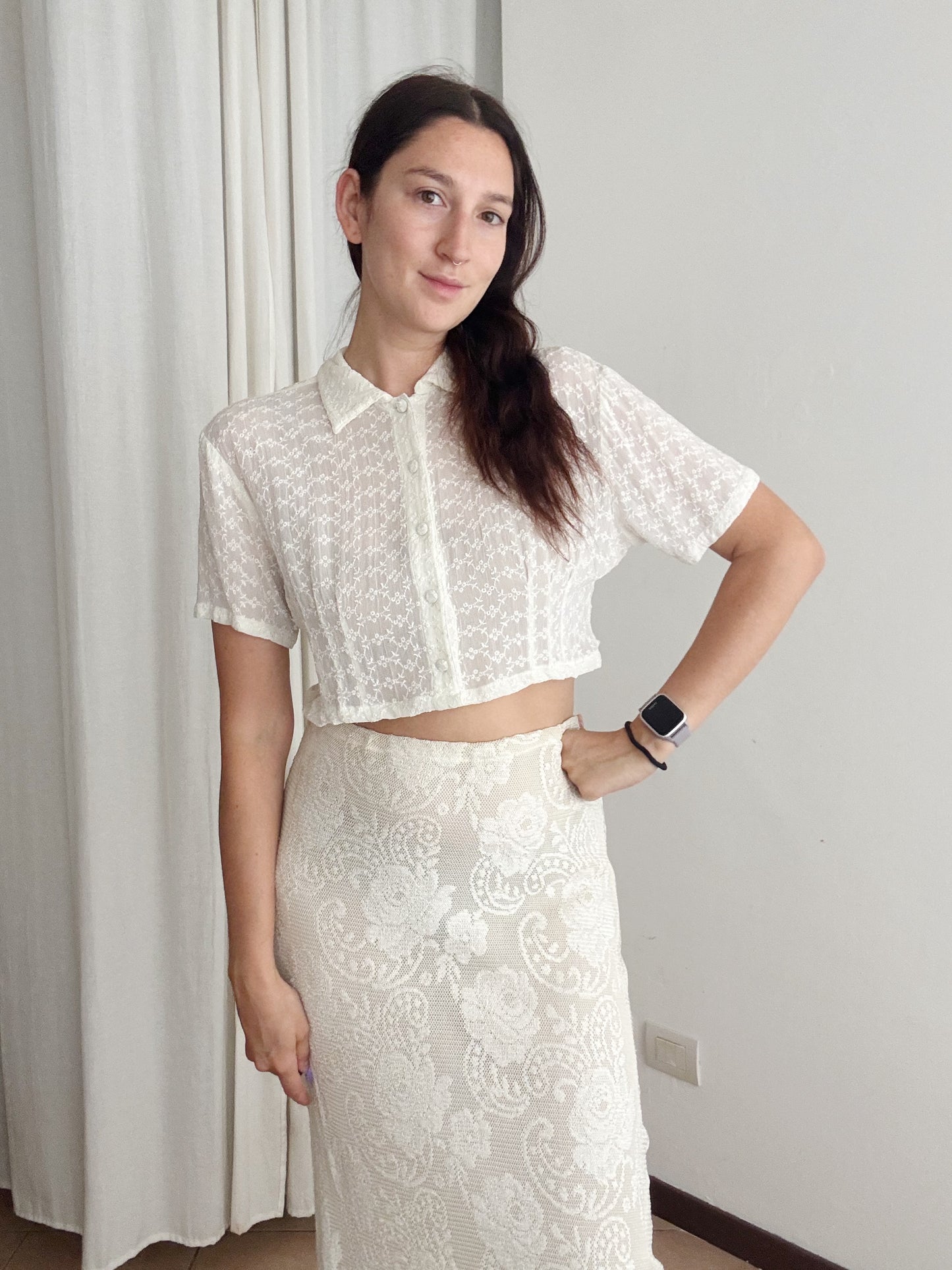 Camicetta corta bianca S/M