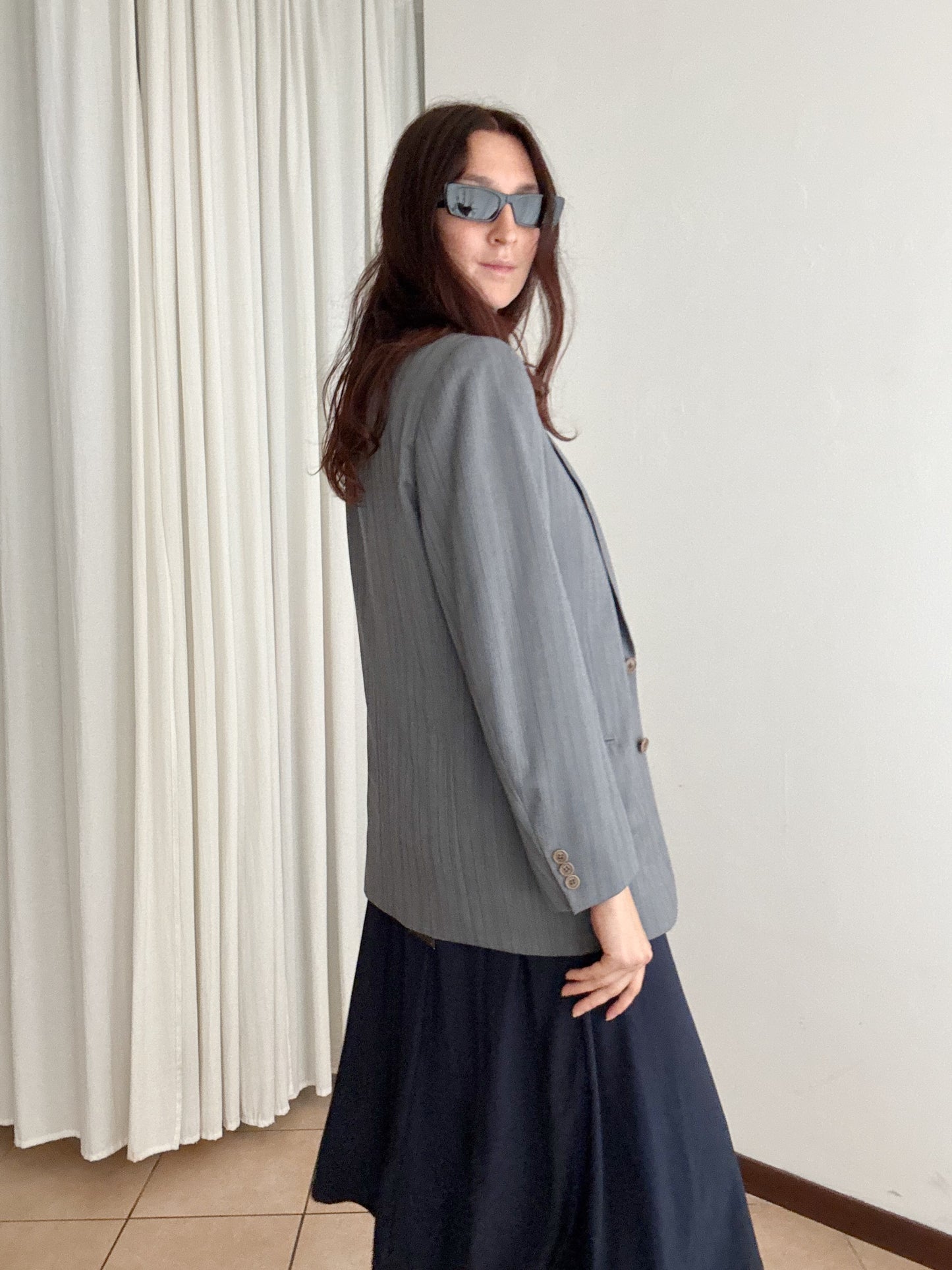 Blazer lana grigio 48