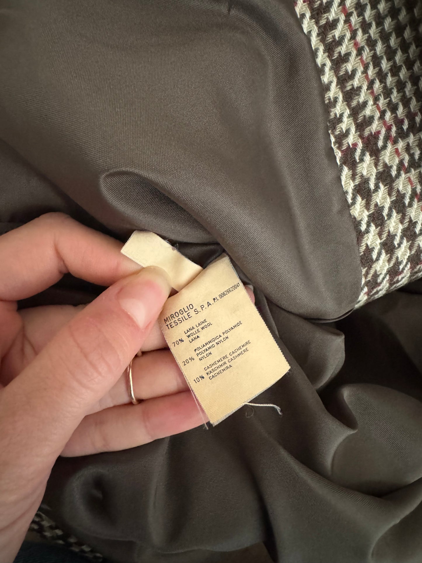 Blazer pied de poule toni marrone 44