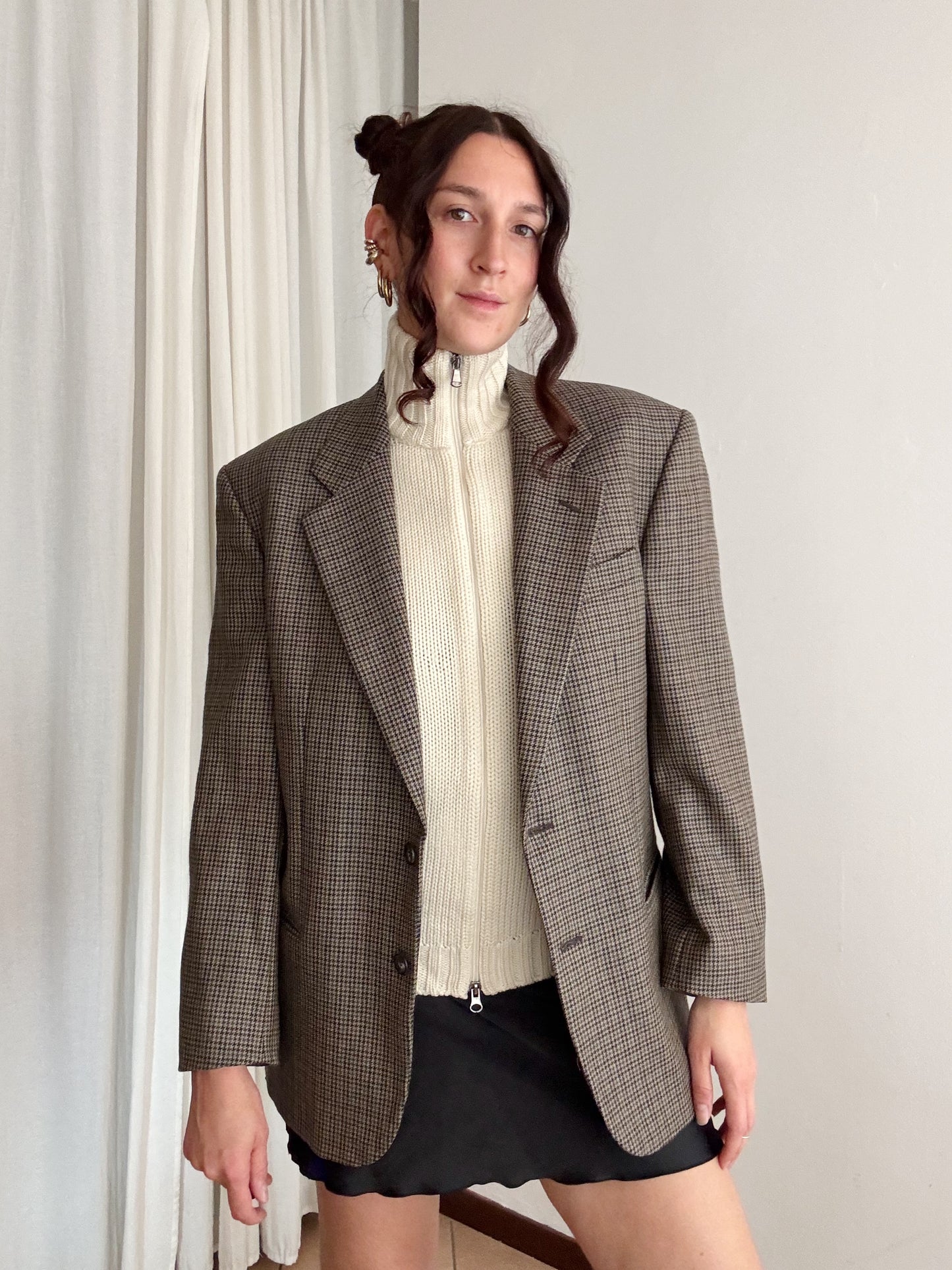 Blazer lana quadri 48