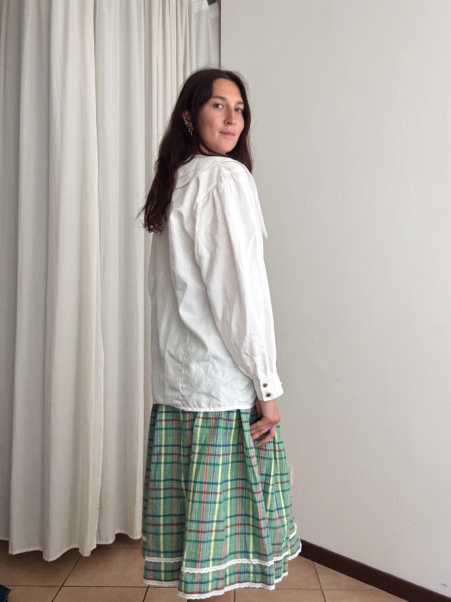 Camicia con maxi colletto L