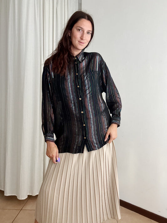 Camicia nera e lurex 48