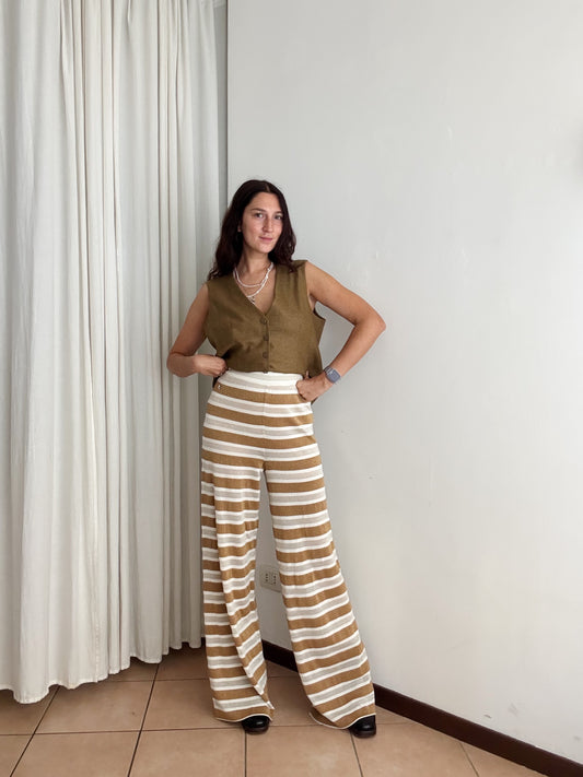 Pantaloni a righe Twinset M-XL