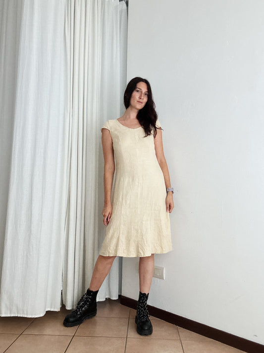 Abito lino beige 42