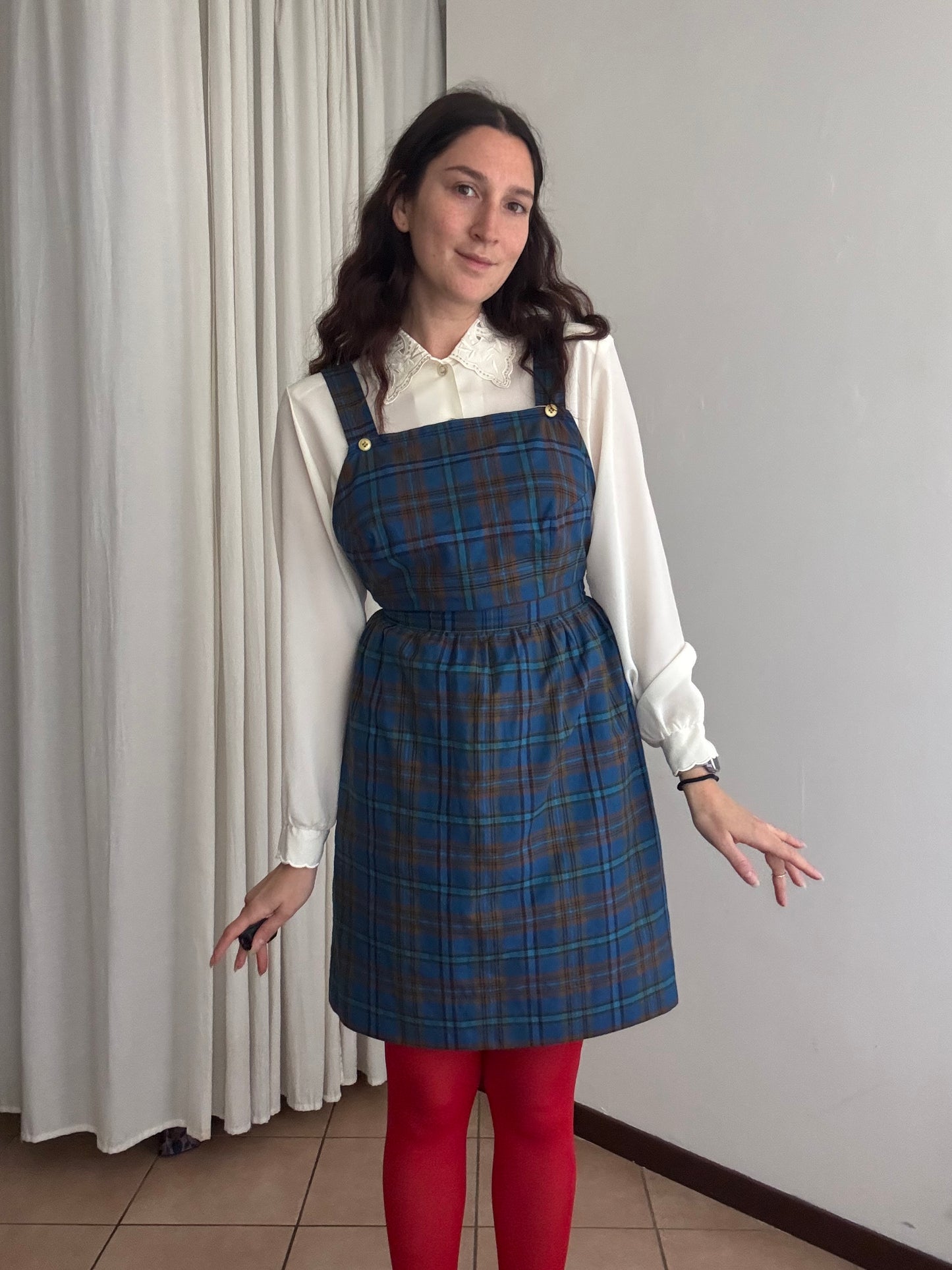 Abito salopette blu 40/42