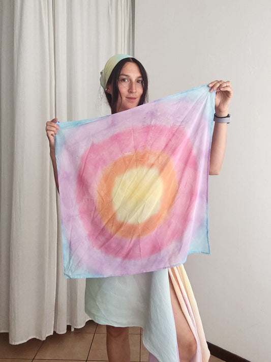 Foulard seta tiedye 65x63