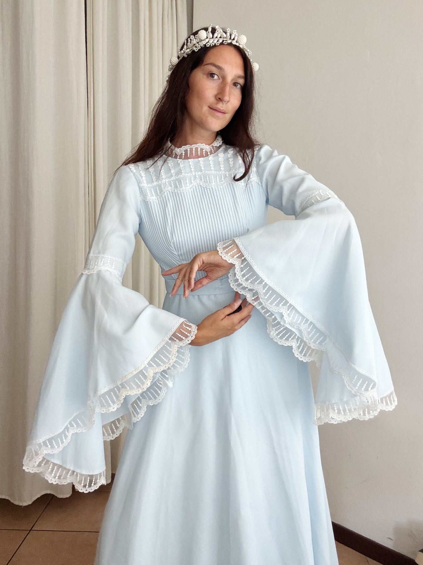 Abito da cerimonia azzurro XS