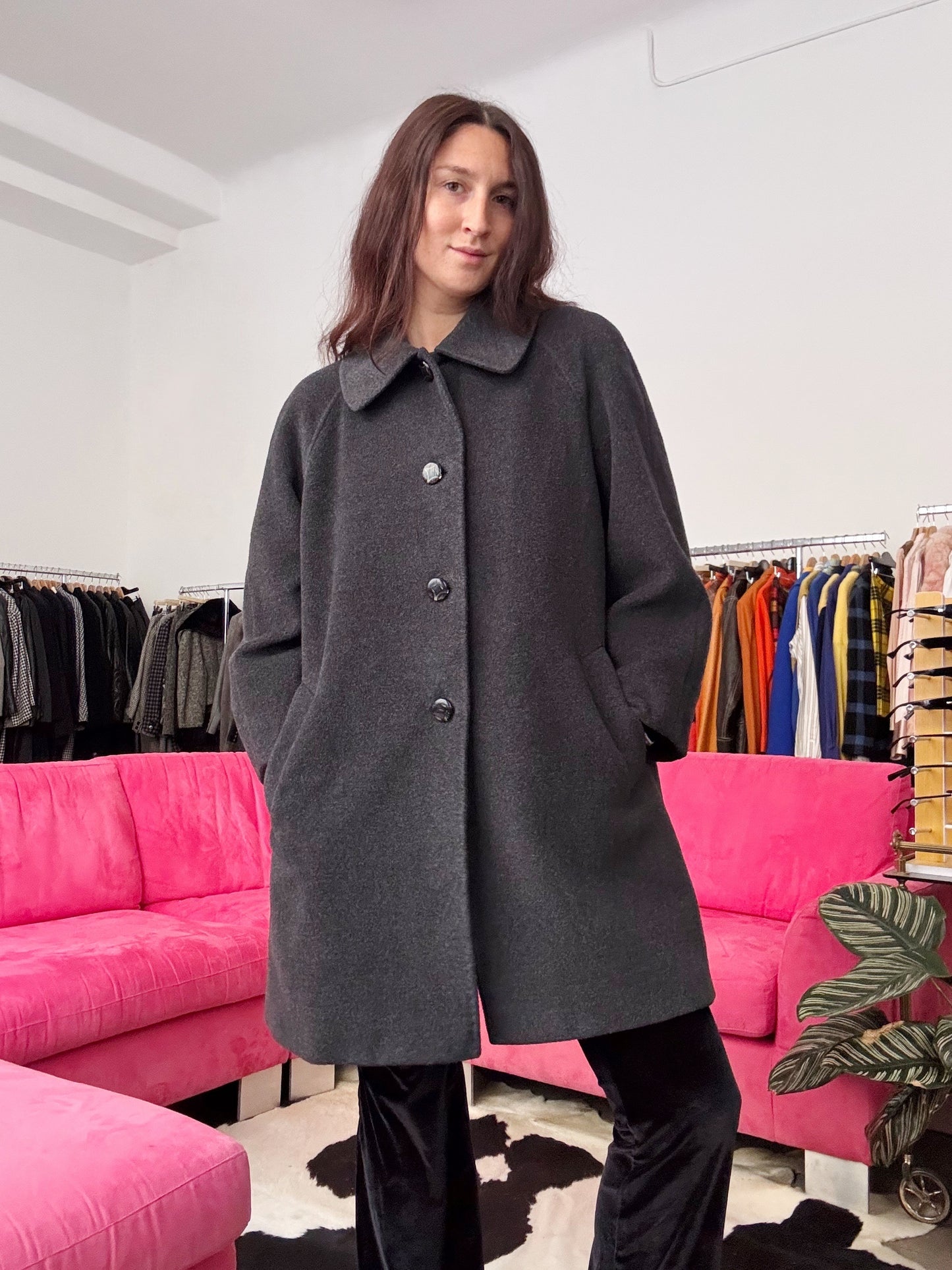 Cappotto corto grigio 46