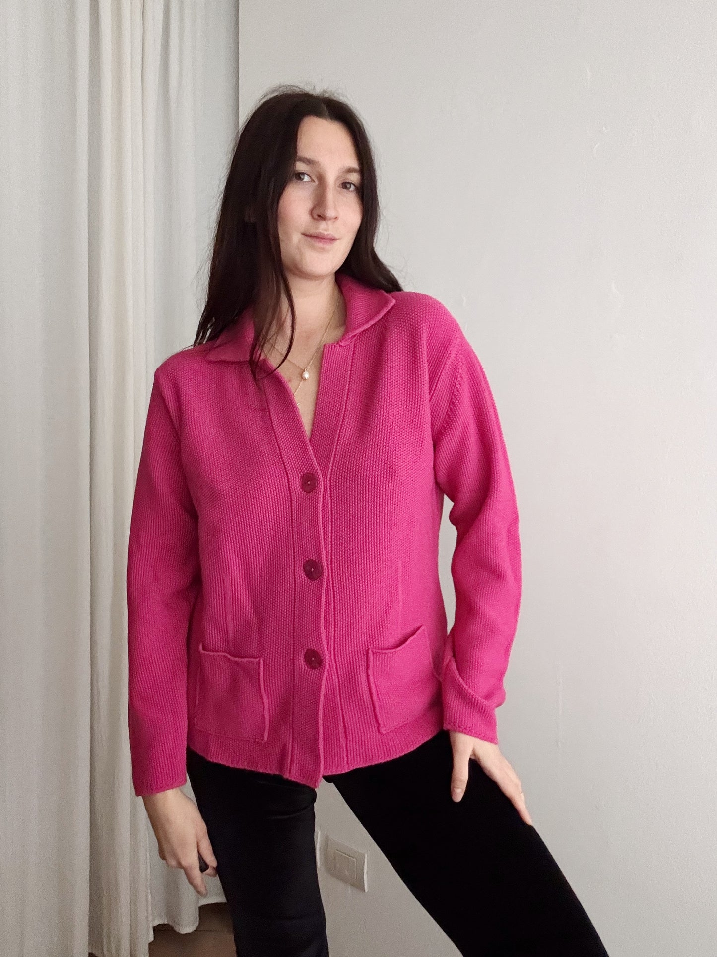 Cardigan fucsia M/L