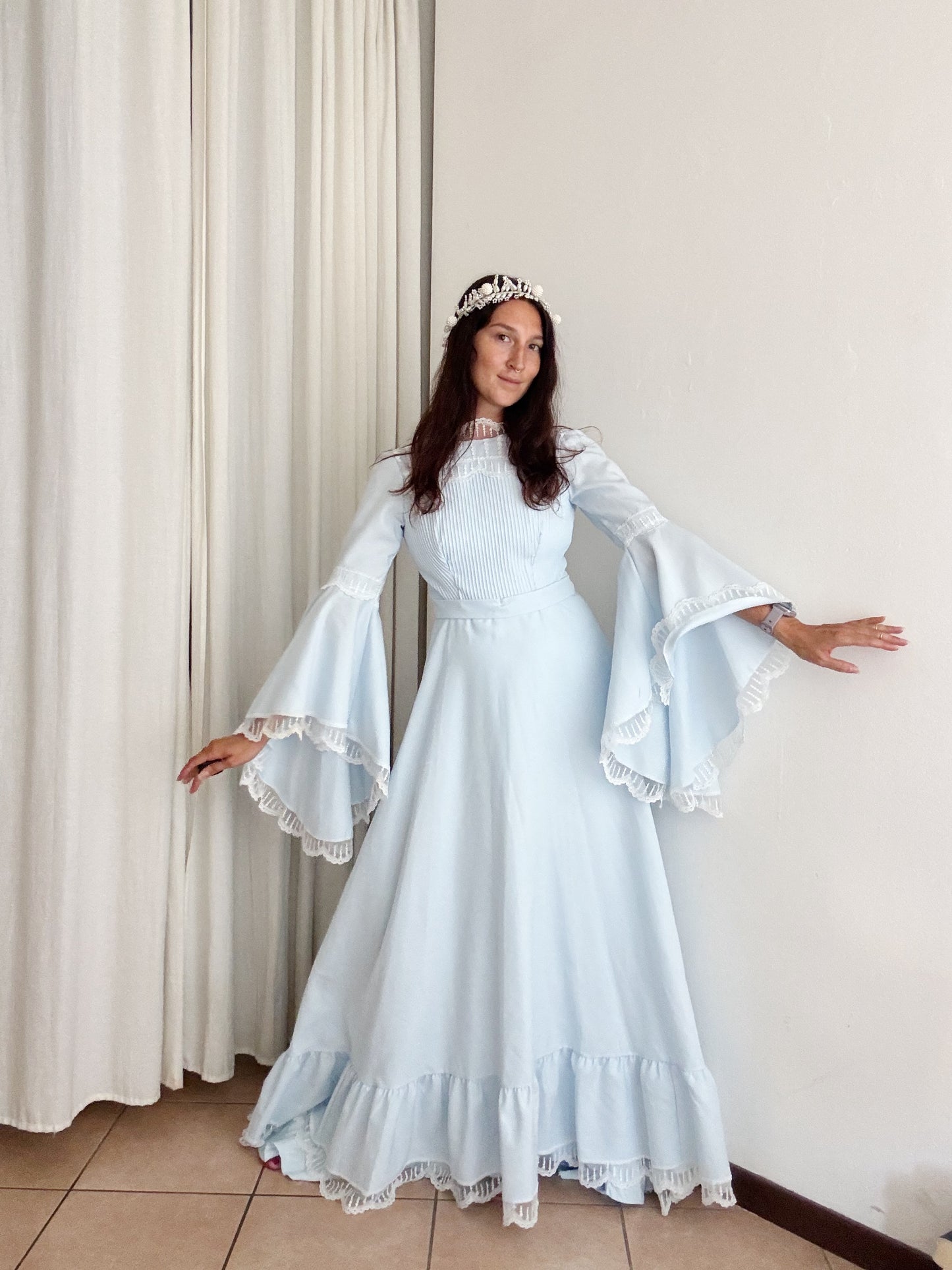 Abito da cerimonia azzurro XS