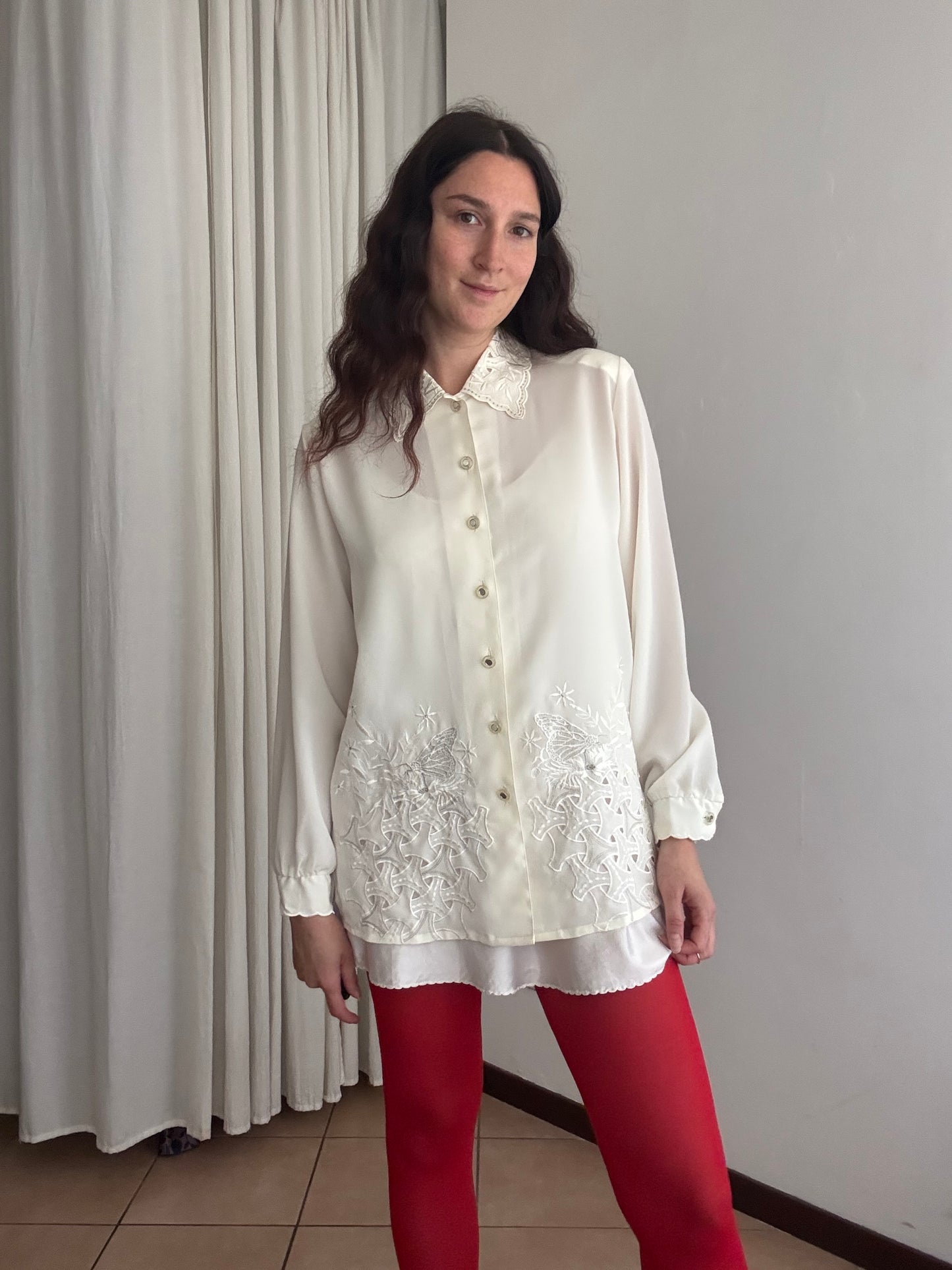 Camicia bianca farfalle 42/44