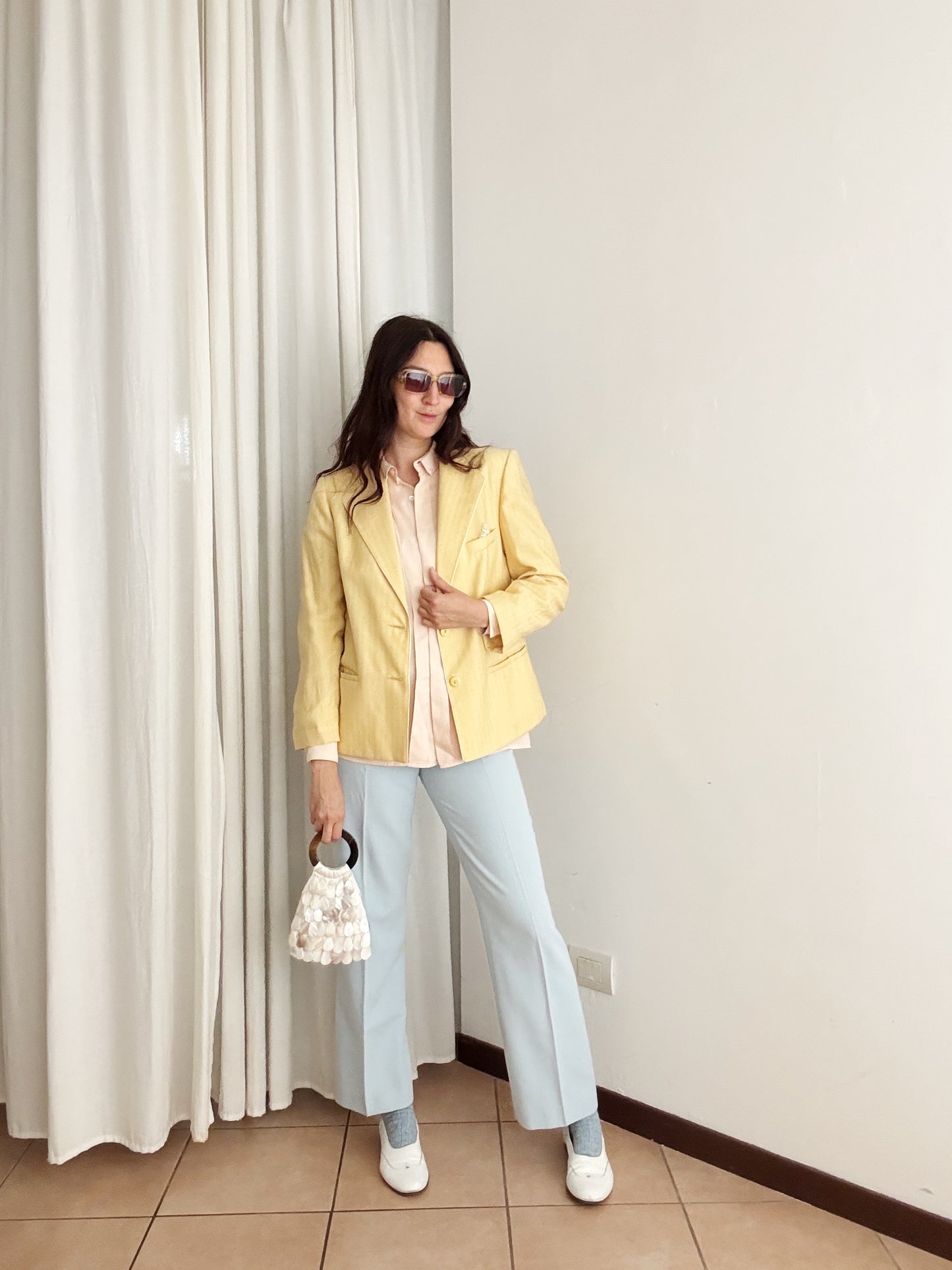 Blazer giallo pastello M
