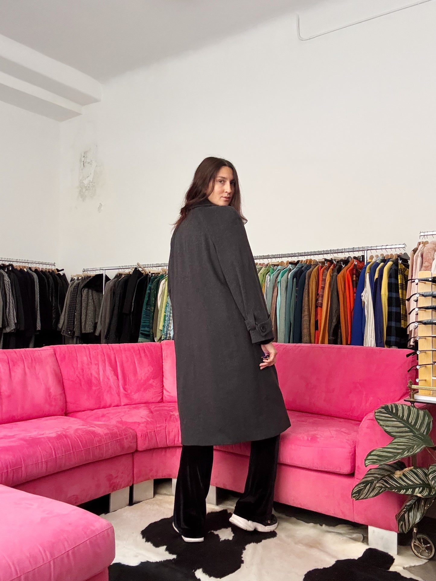 Cappotto lungo grigio 48