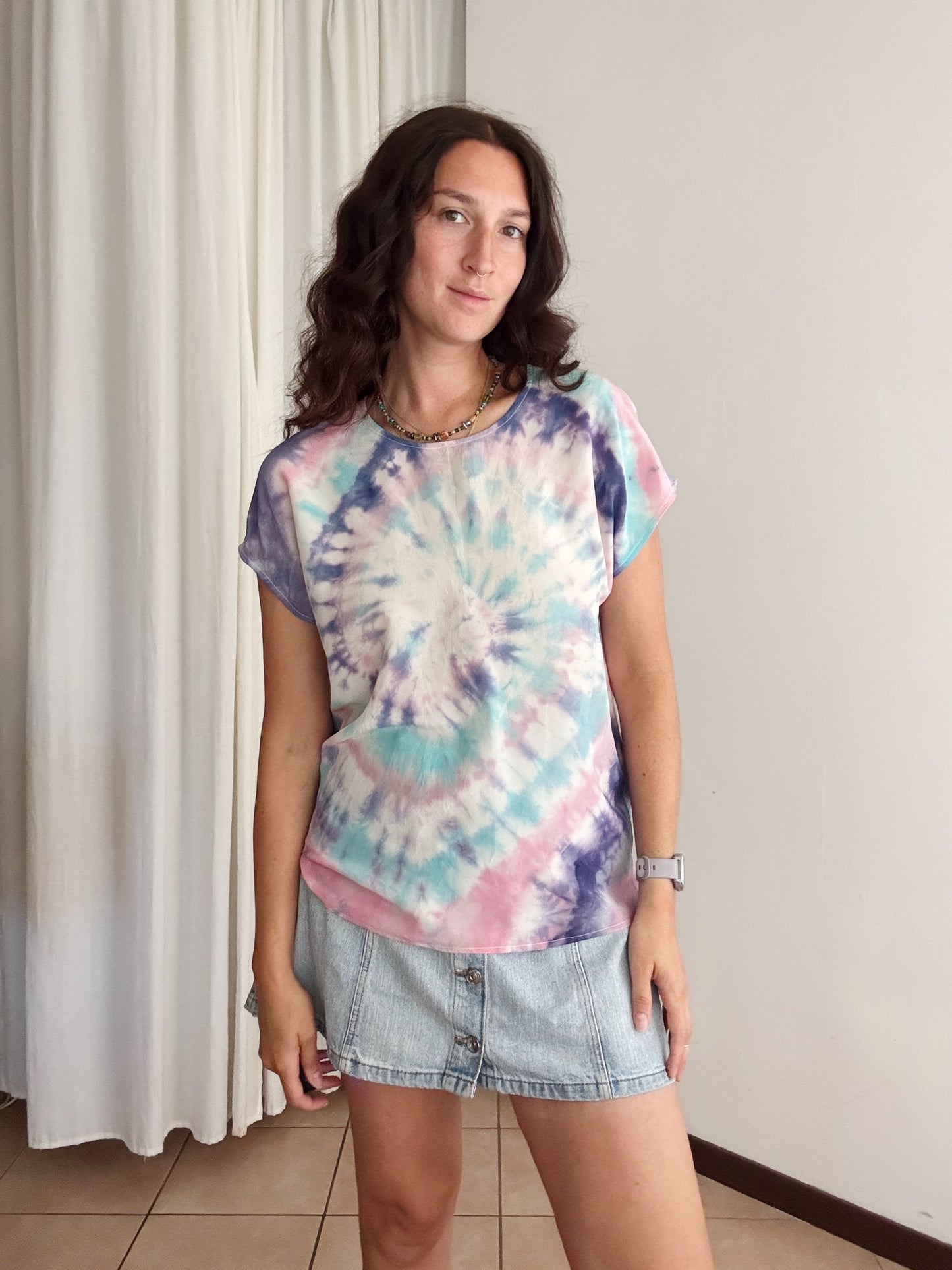 T-shirt in seta tie dye 44