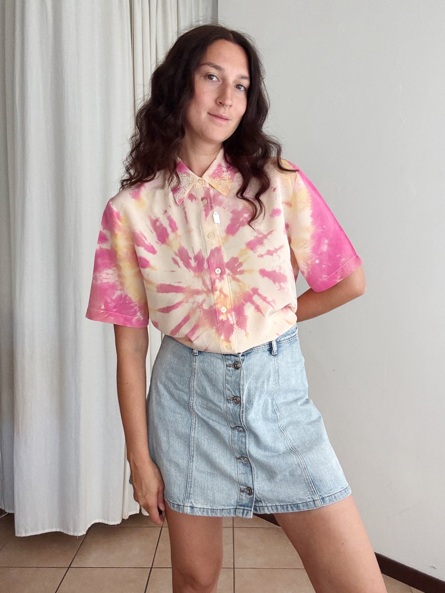 Camicia in seta tie dye 46