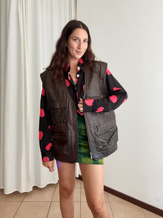 Gilet in pelle 58