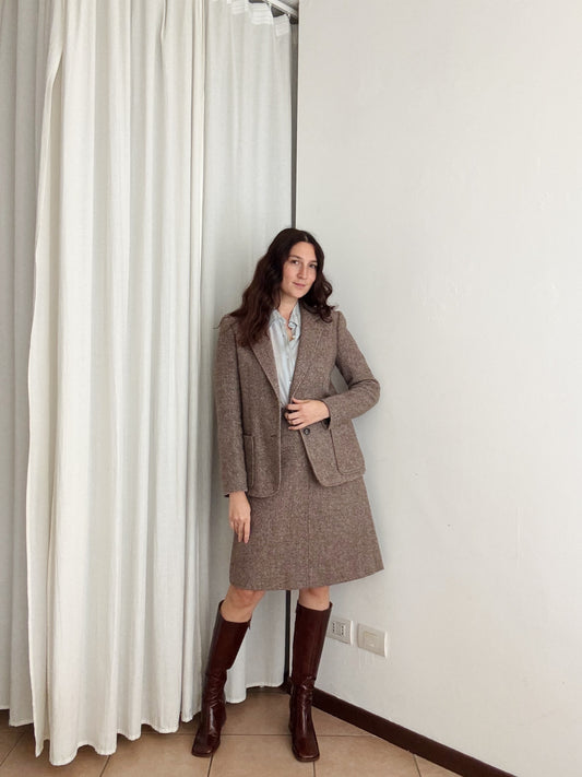 Completo lana marrone 44