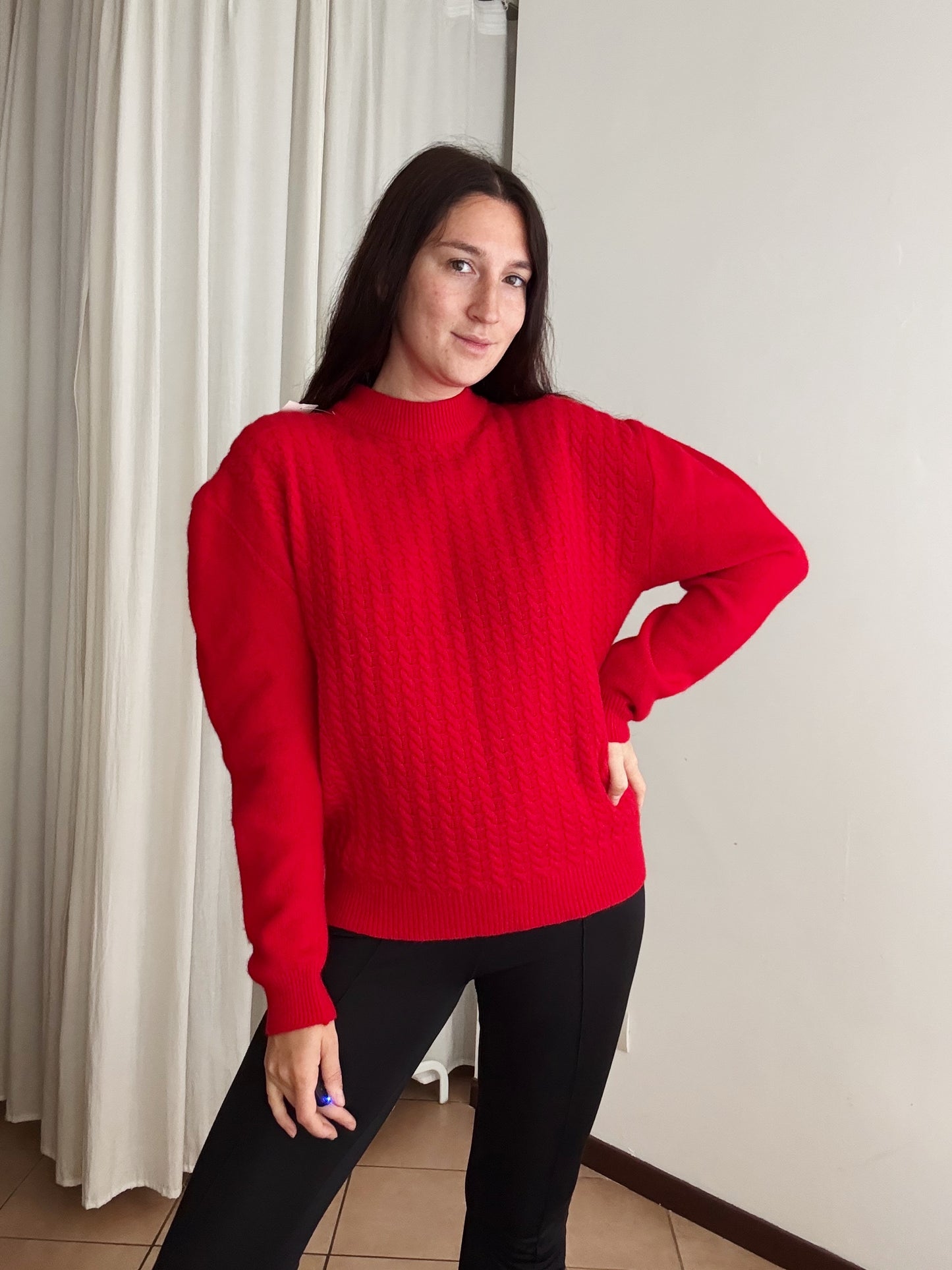 Maglione rosso M