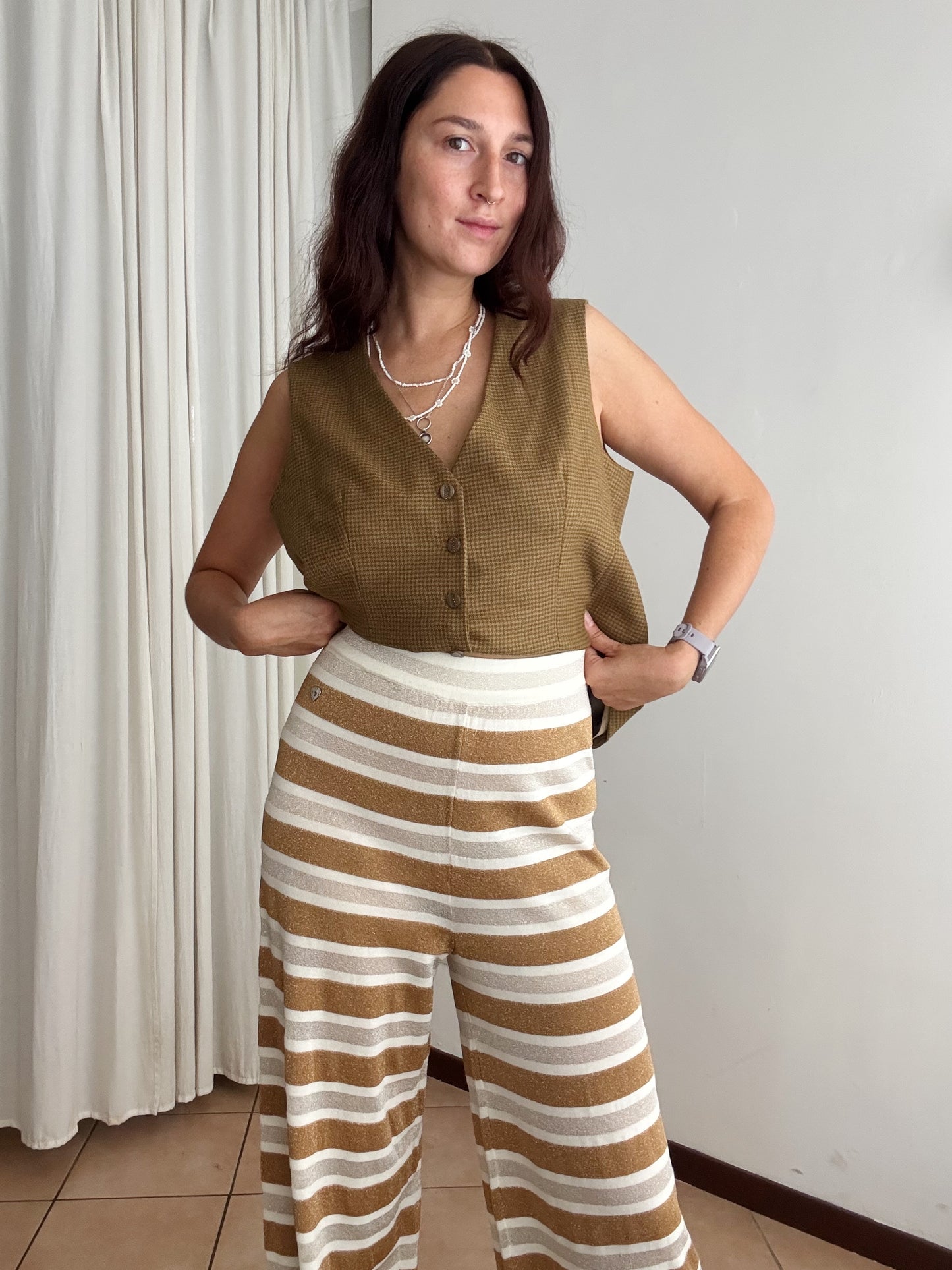 Pantaloni a righe Twinset M-XL