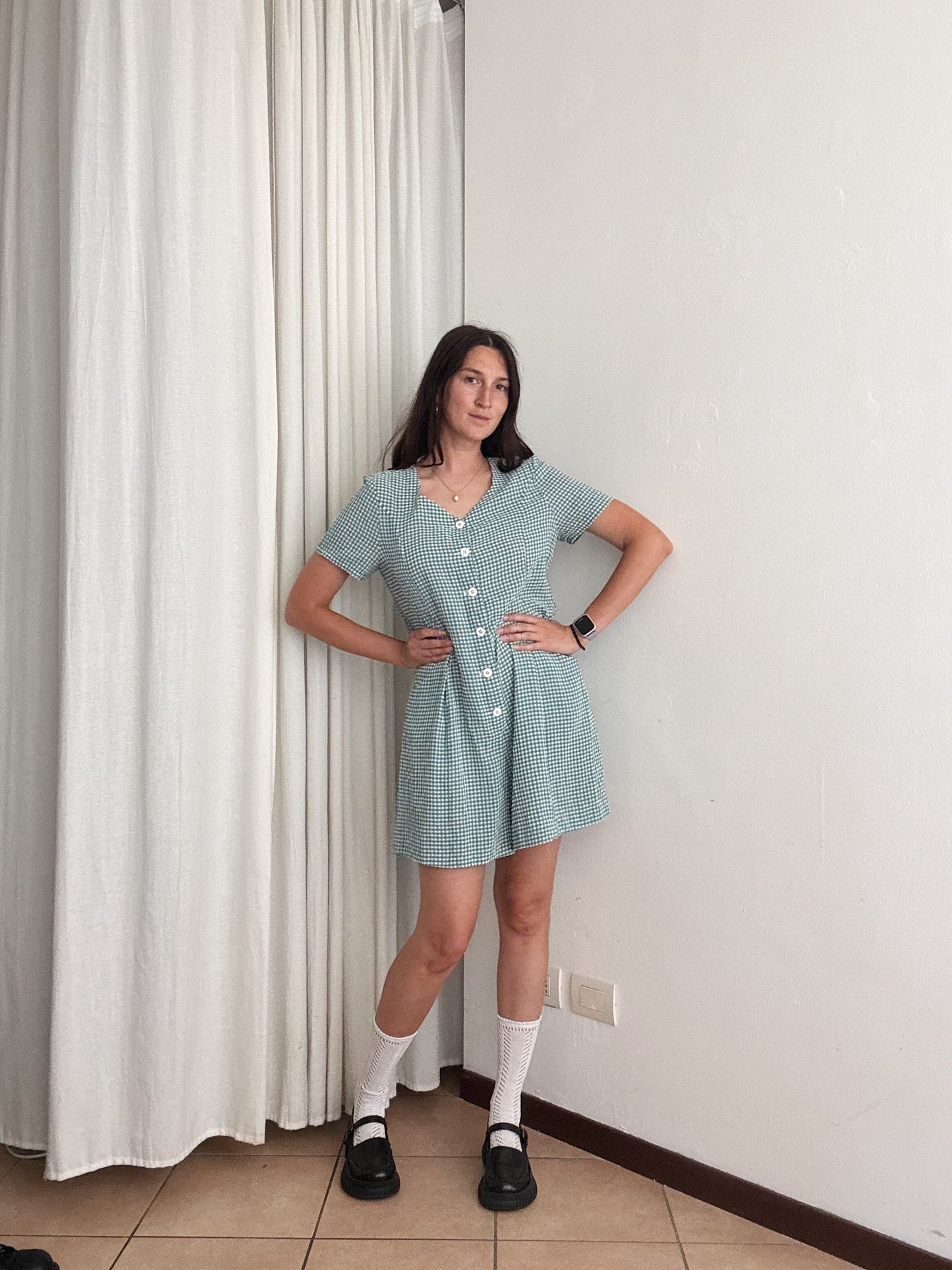 Tuta vichy verde 44