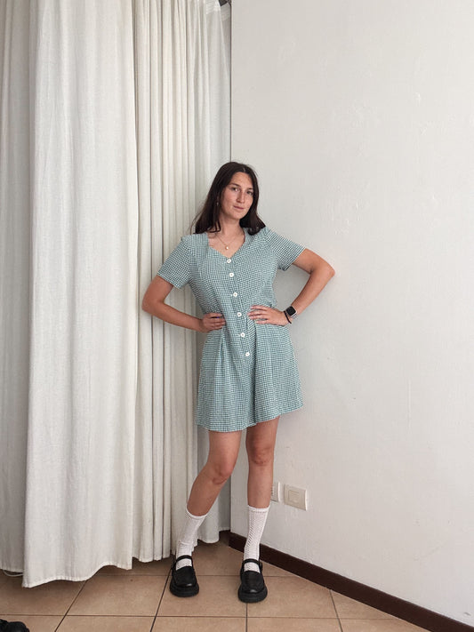 Tuta vichy verde 44