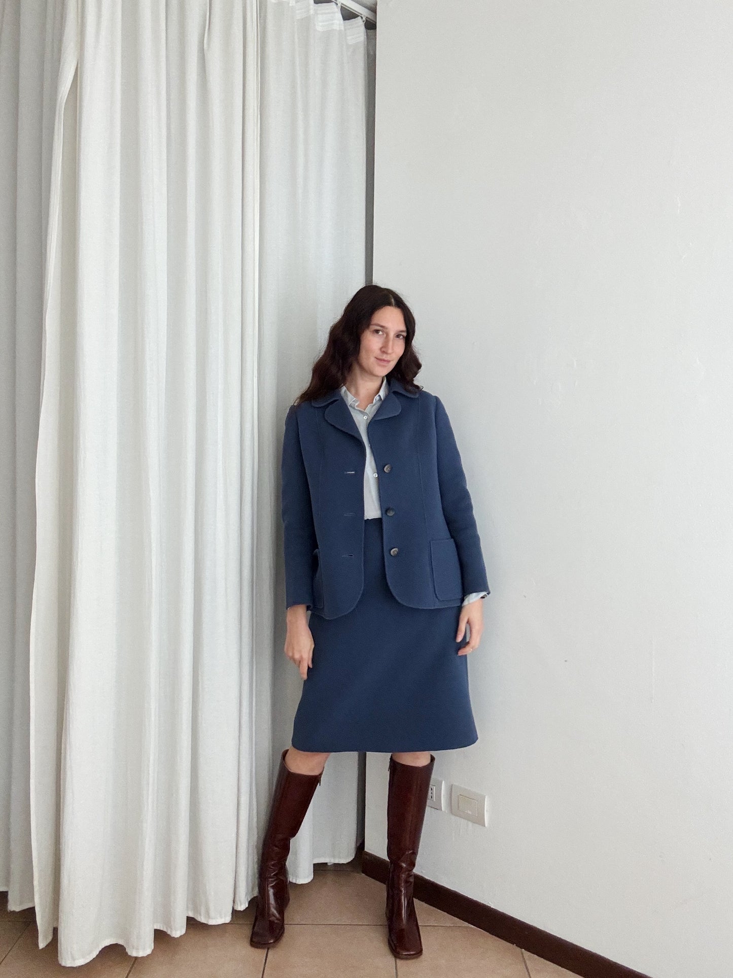 Completo lana blu 42