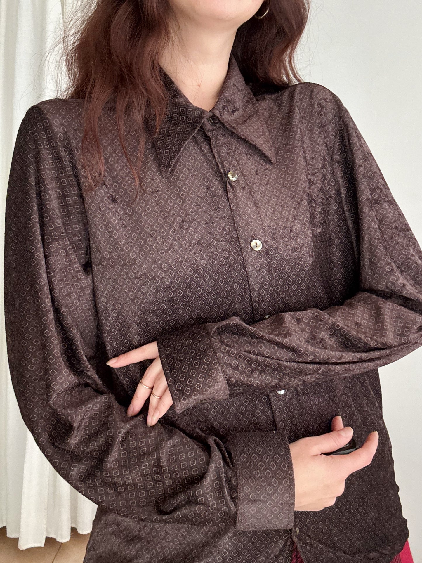 Camicia uomo in velluto XL