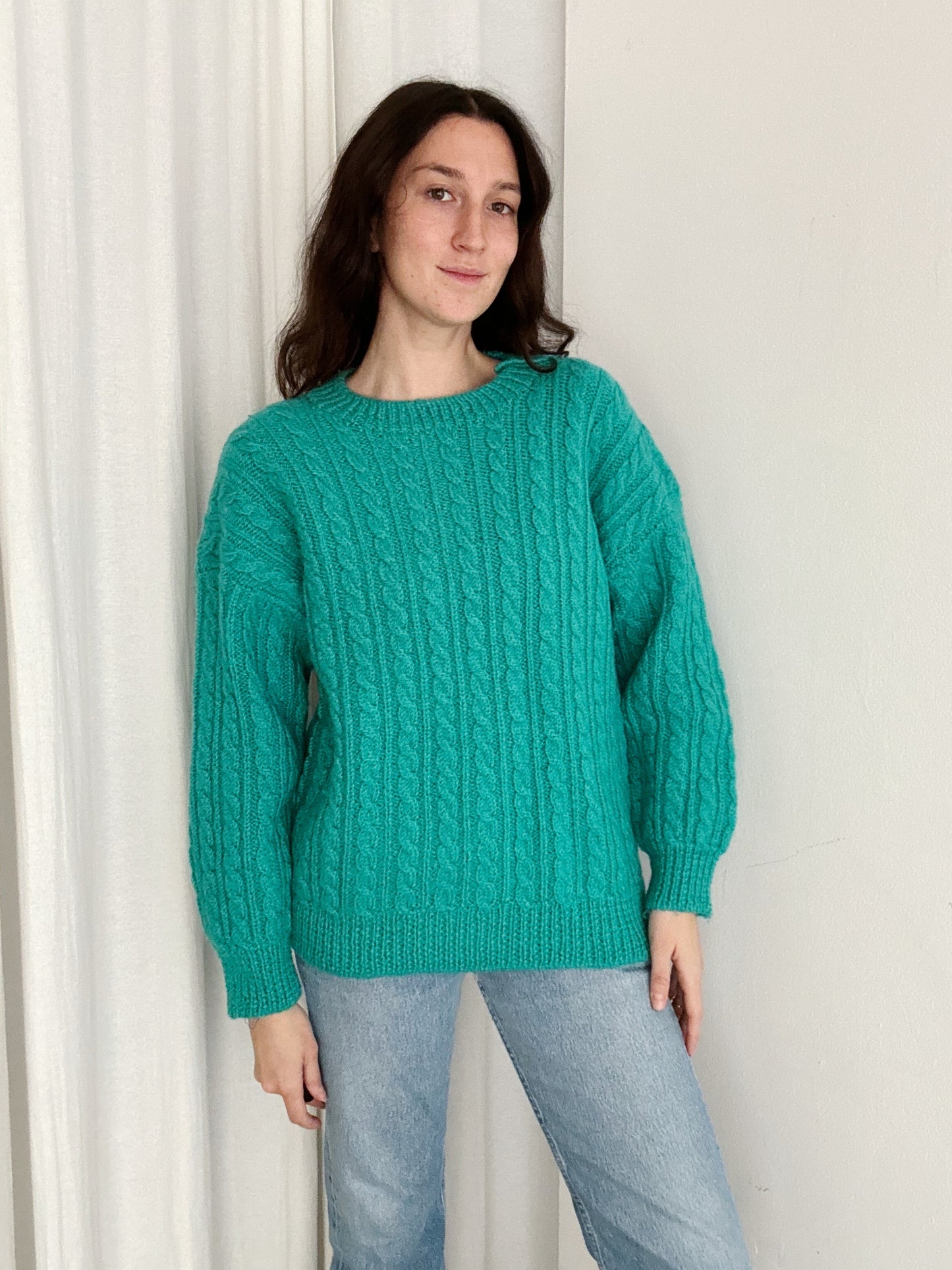 Maglione lana verde M