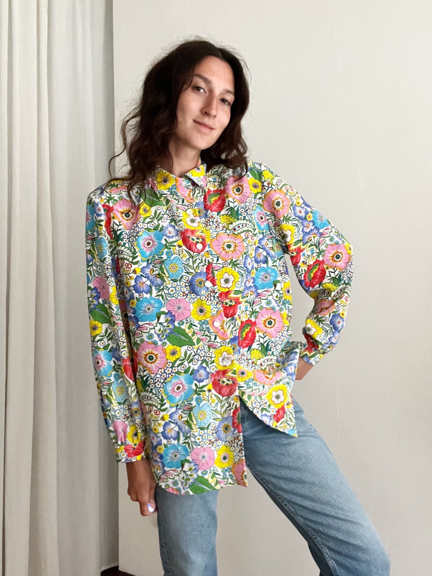 Camicia floreale multicolor