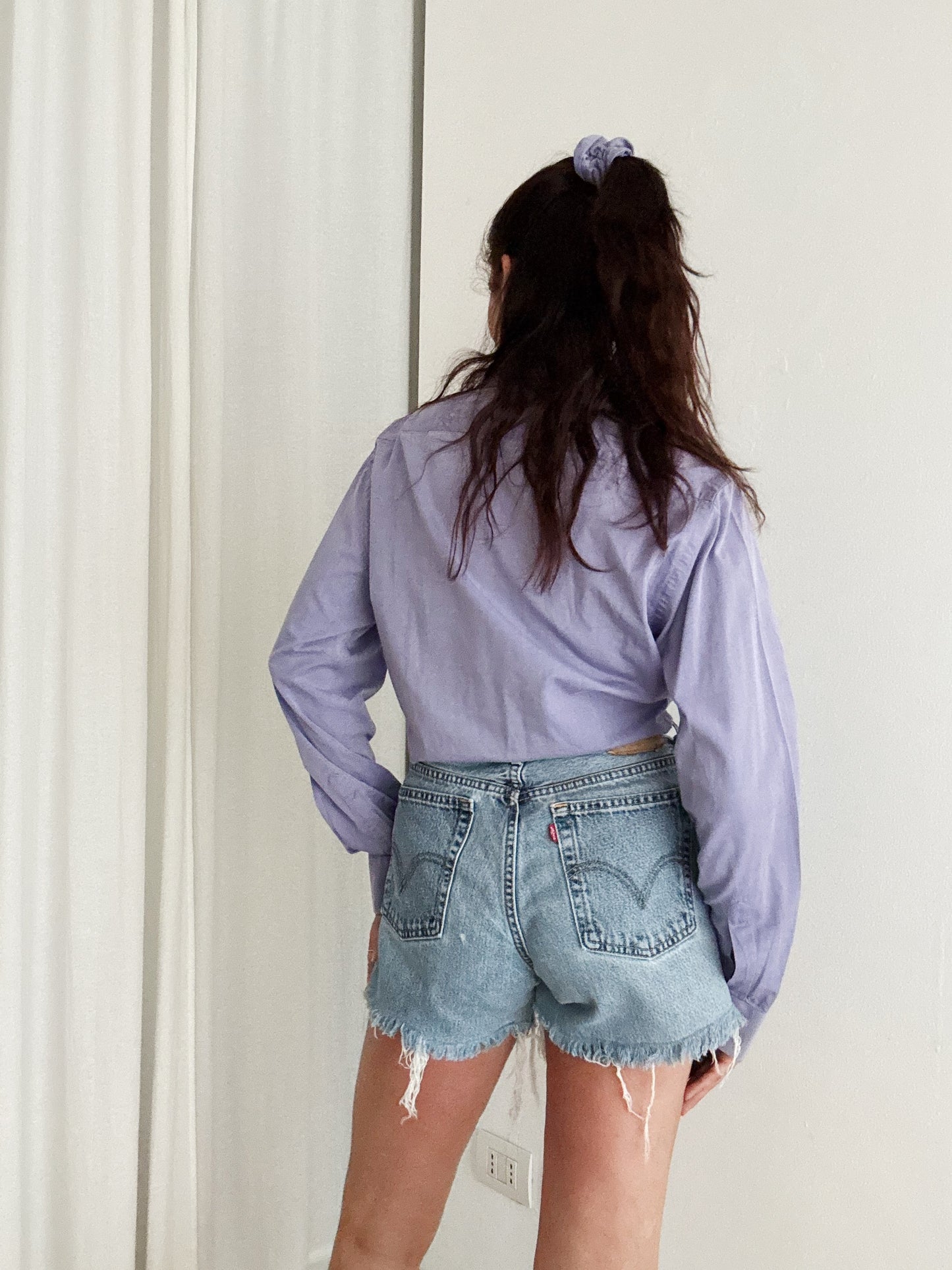 Crop + scrunchie glicine
