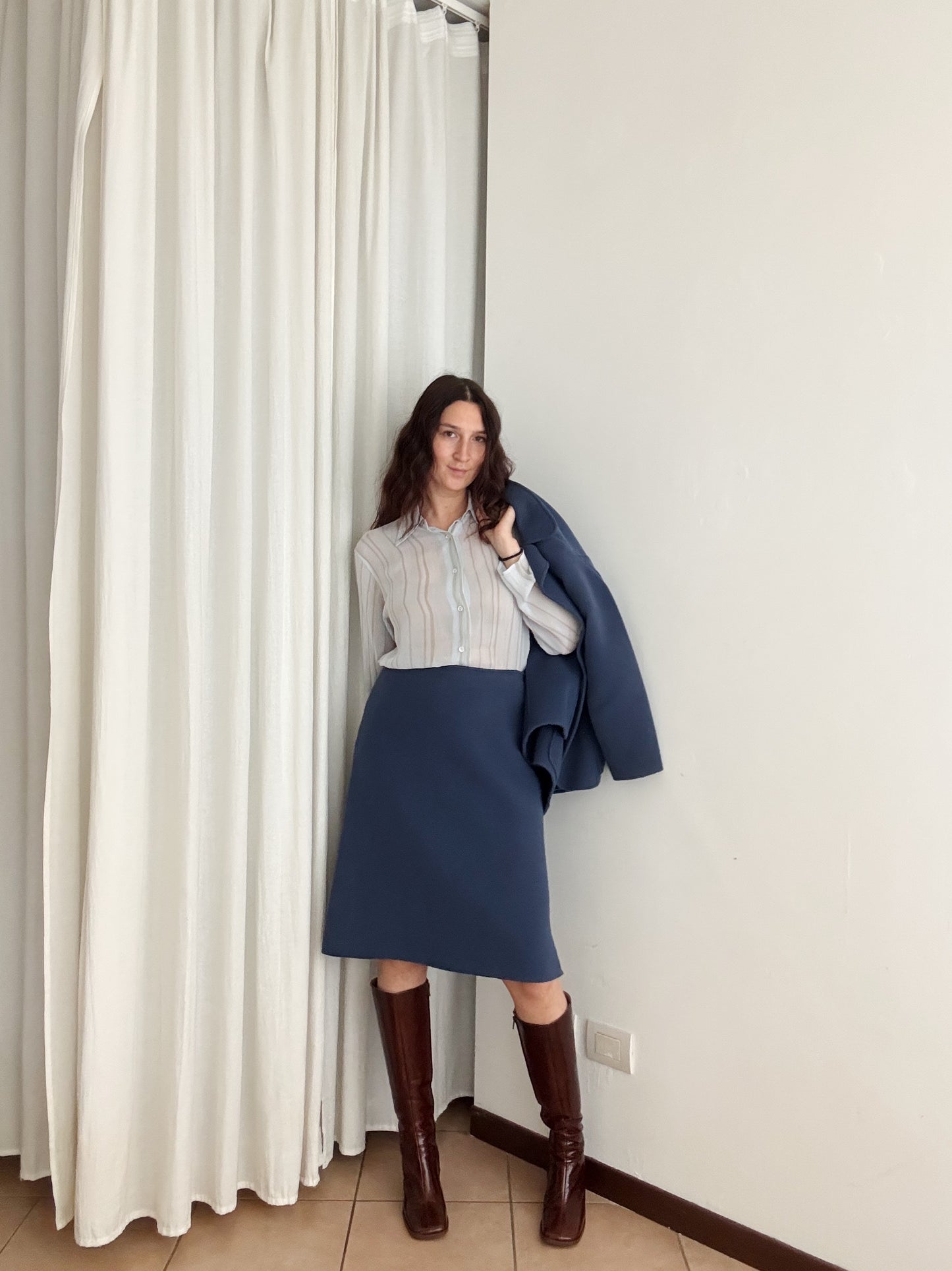 Completo lana blu 42