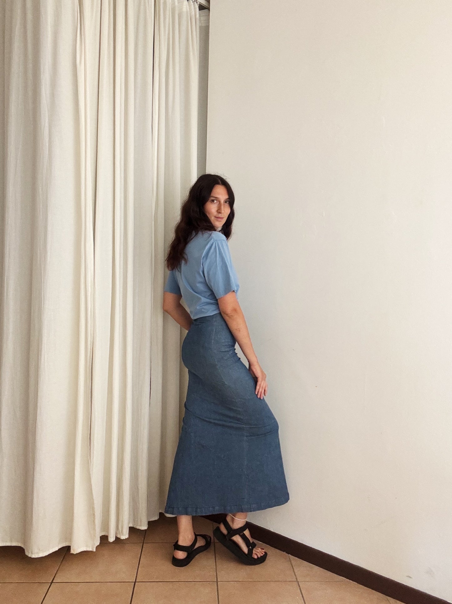 Gonna lunga jeans 40