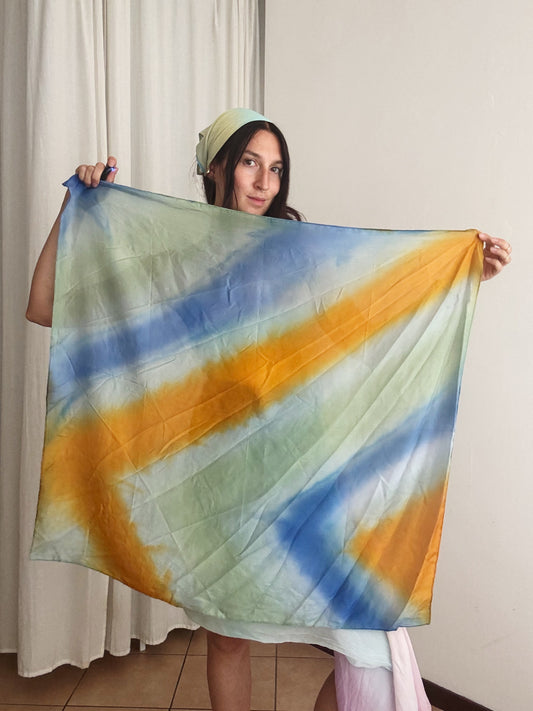 Foulard seta tiedye 84x88