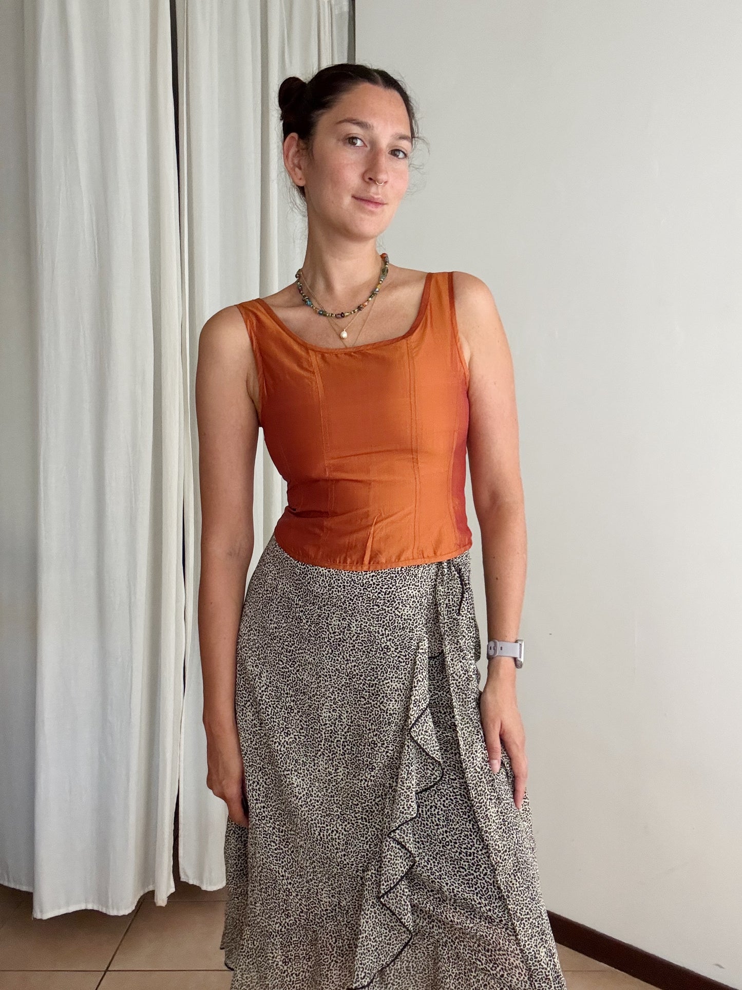 Top in seta Blunauta s