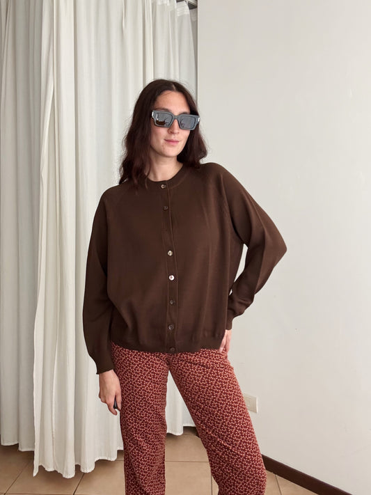 Cardigan marrone L