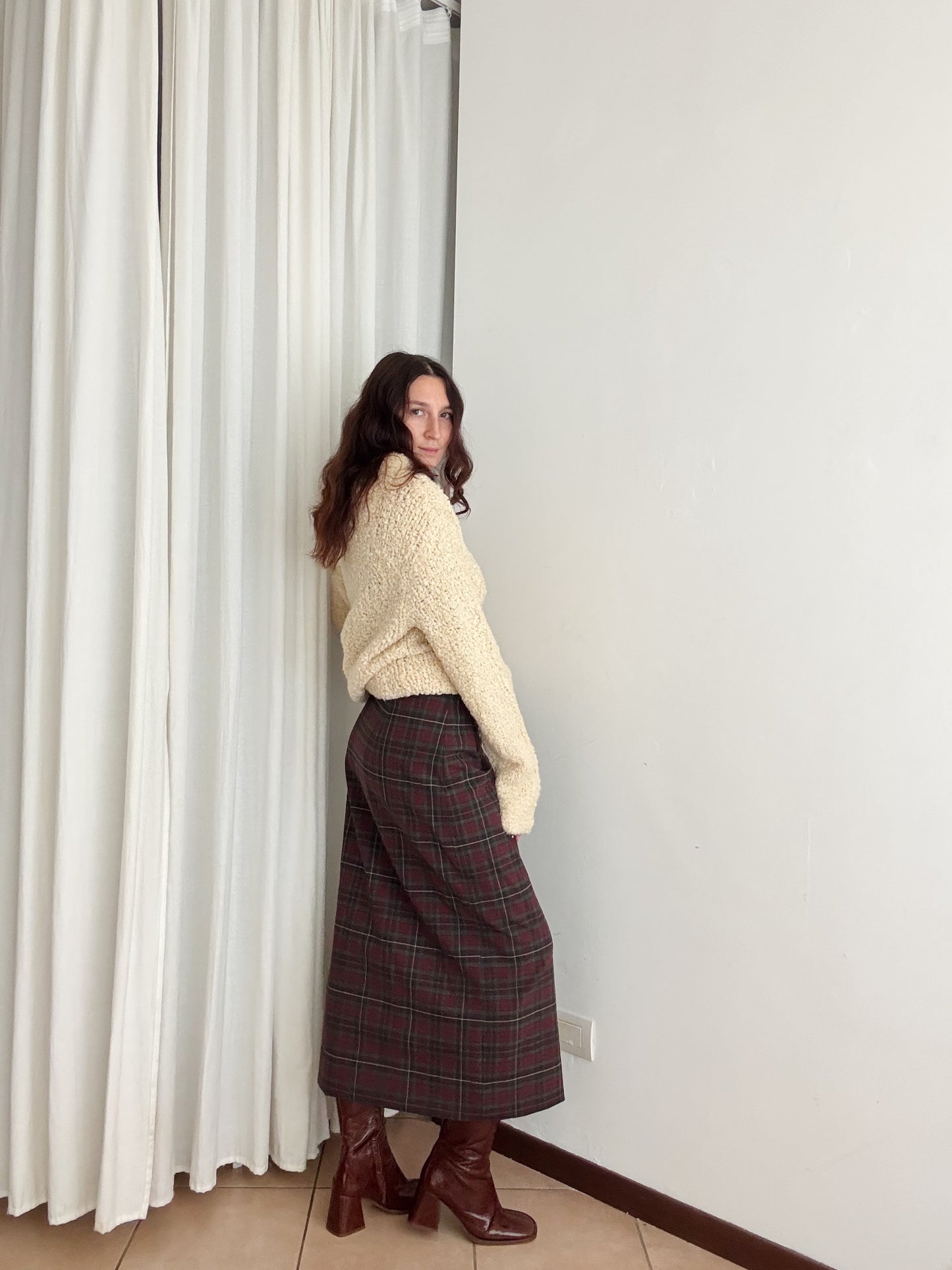 Gonna lunga a quadri L/XL