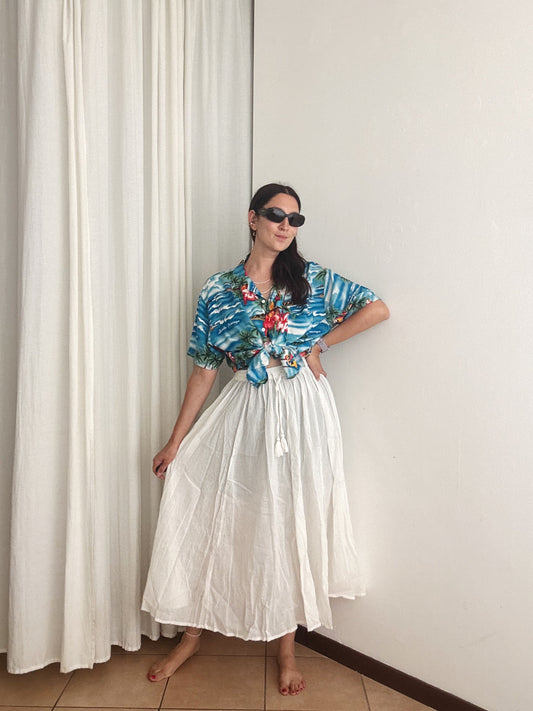 Gonna bianca in cotone S/M