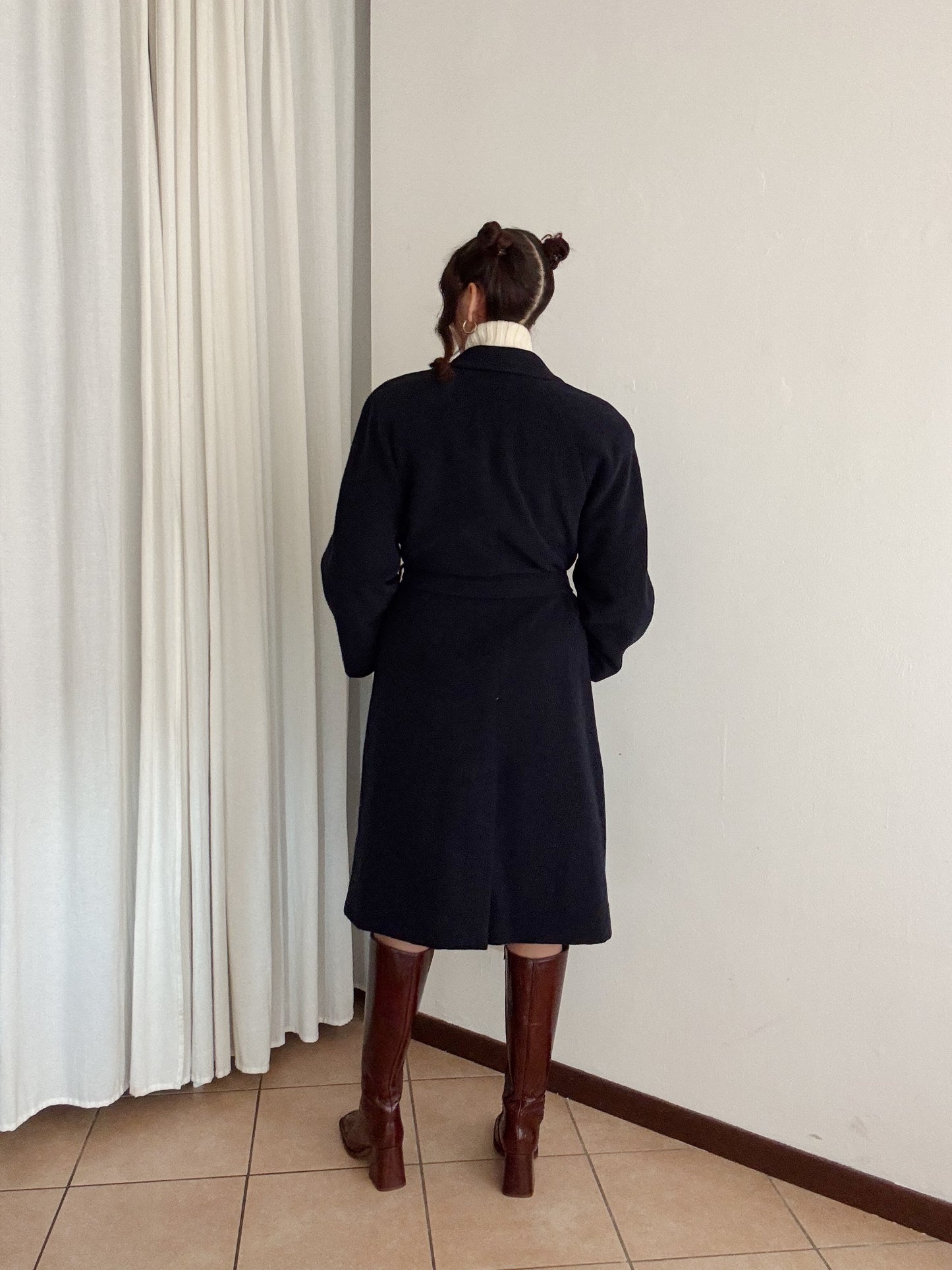 Cappotto lungo blu 42