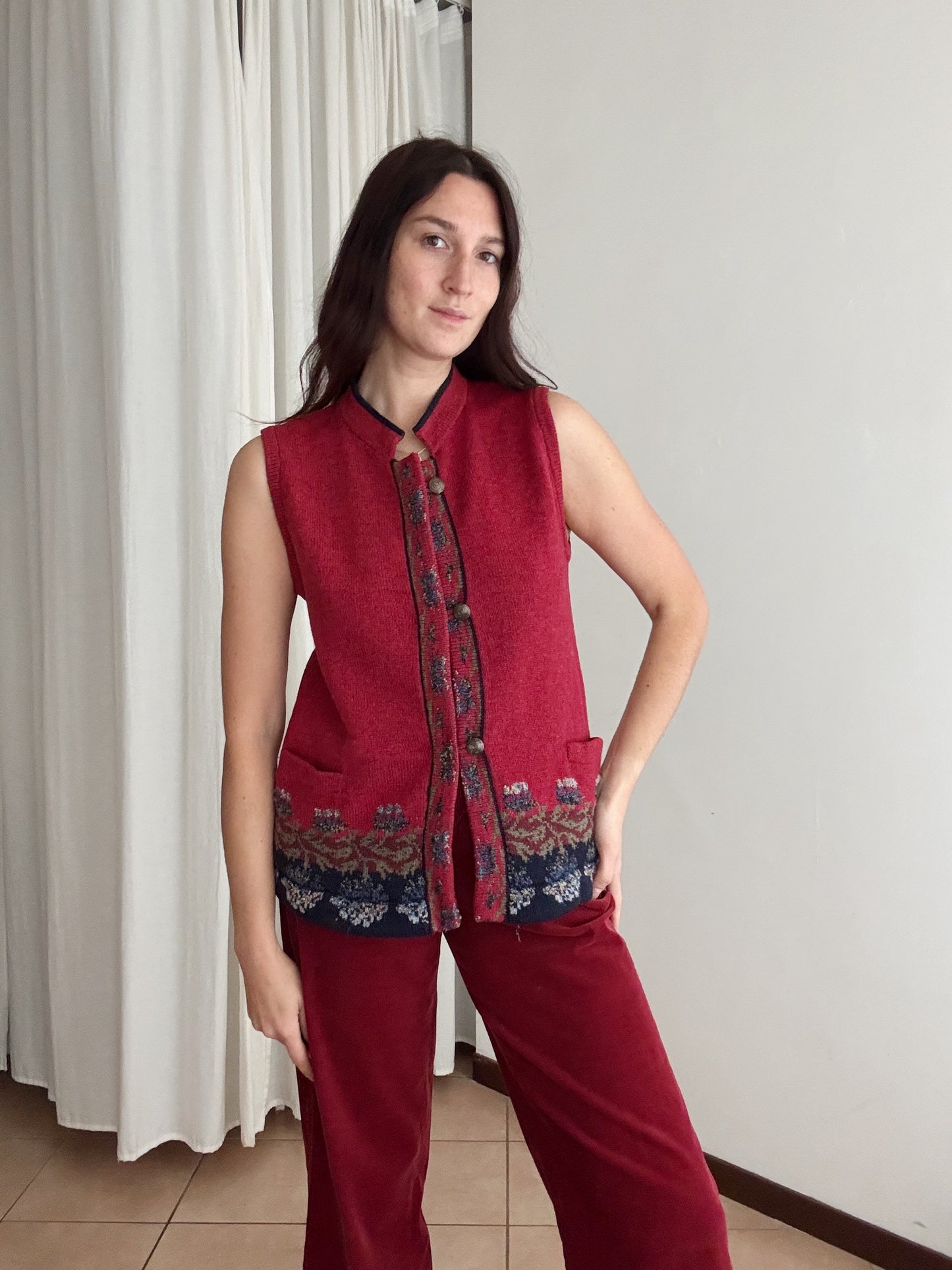Gilet bordeaux M
