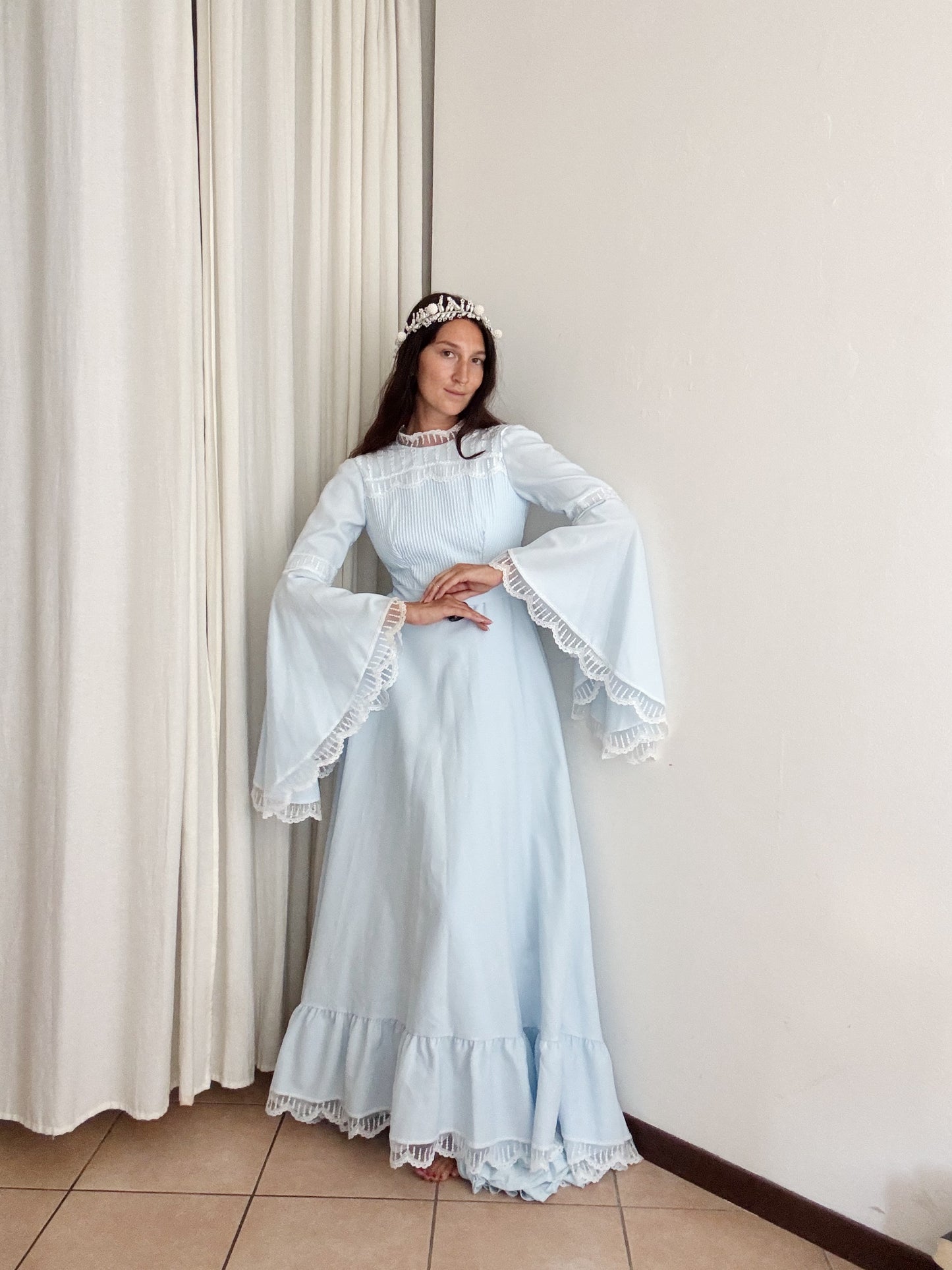 Abito da cerimonia azzurro XS