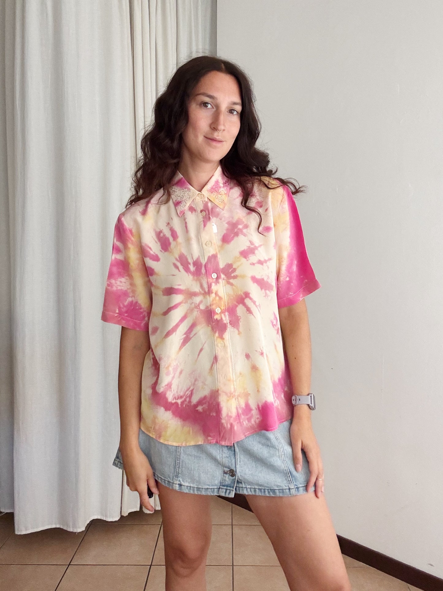Camicia in seta tie dye 46