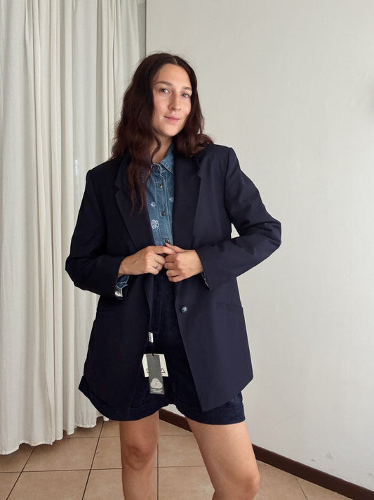 Blazer lana blu 48