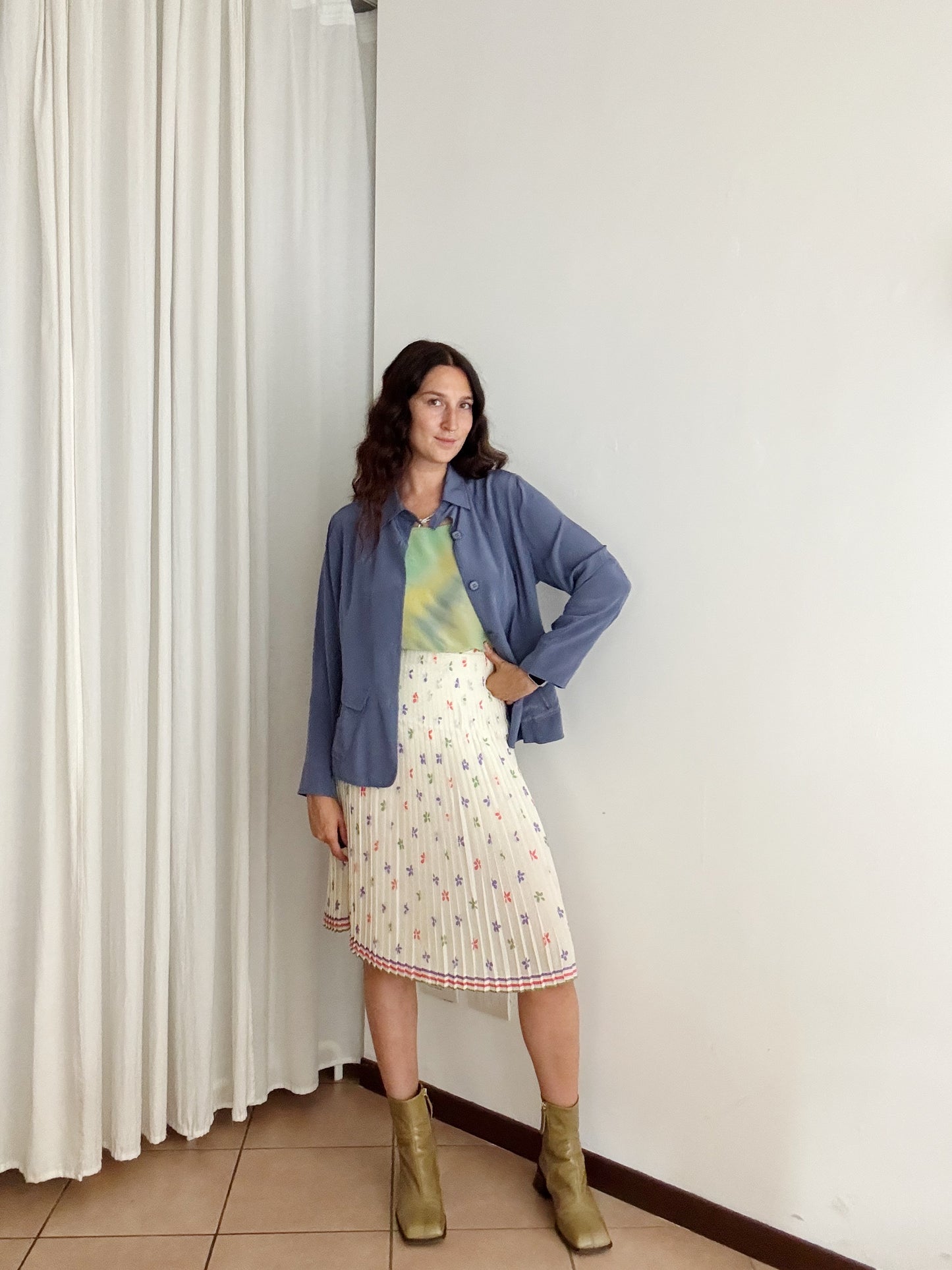Giacca seta blu 44