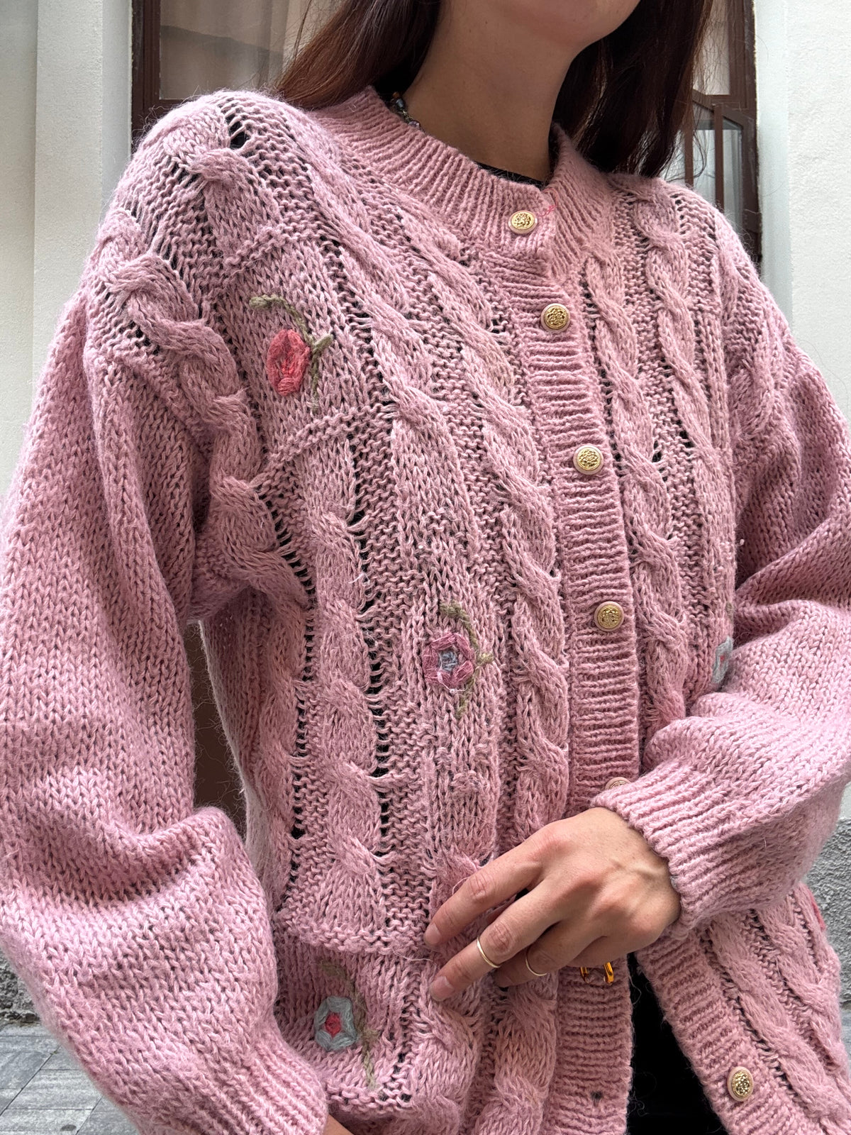 Maglione rosa L