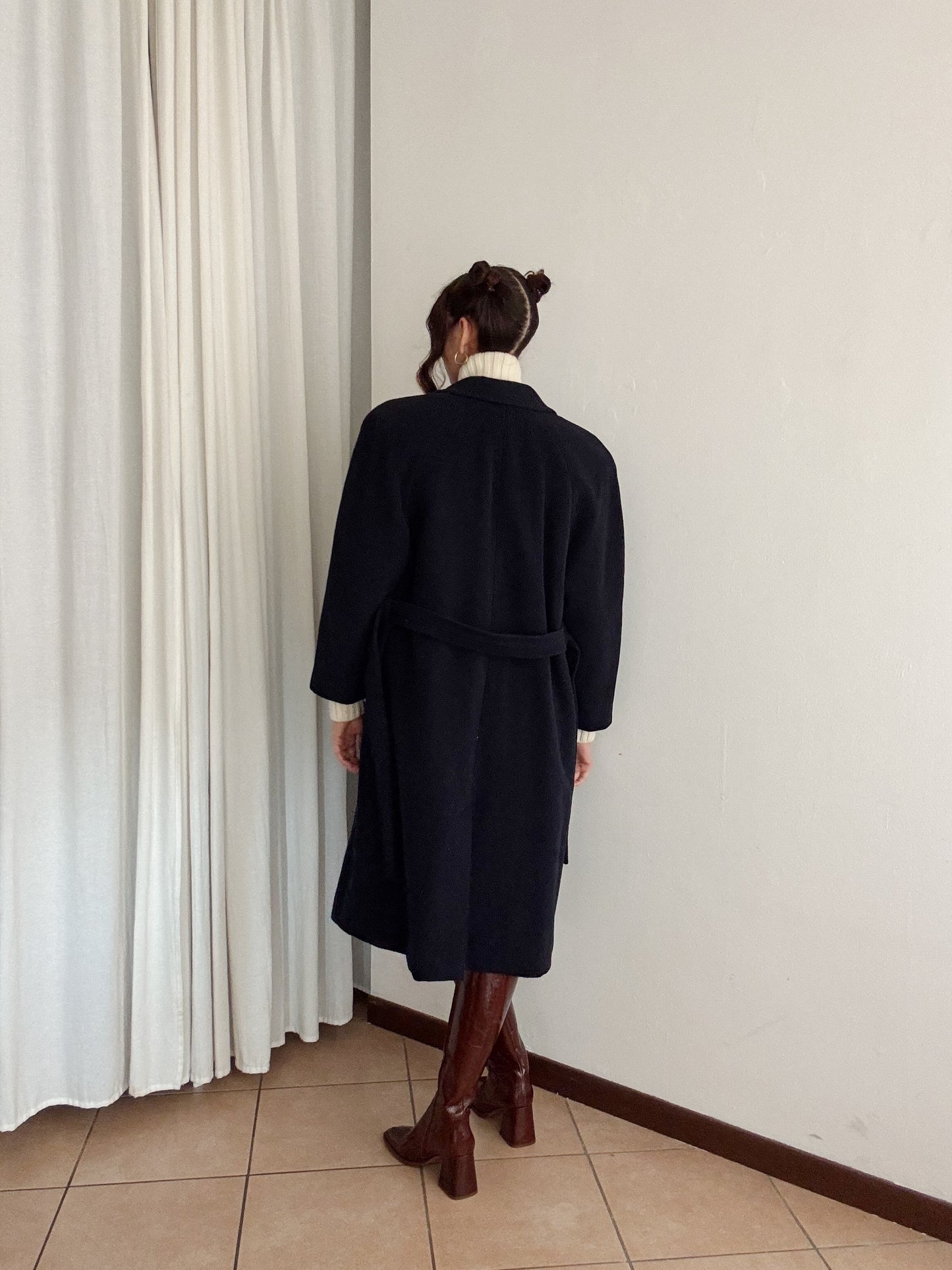 Cappotto lungo blu 42