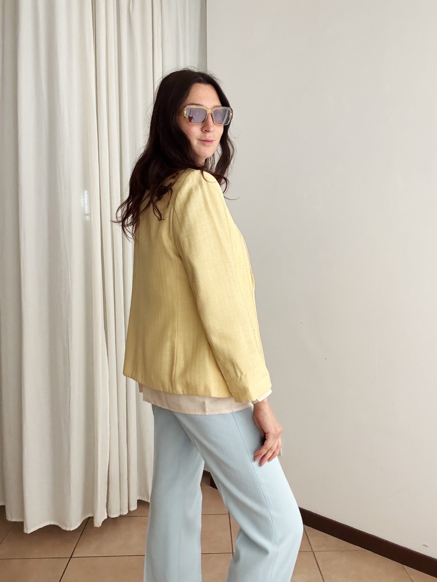 Blazer giallo pastello M